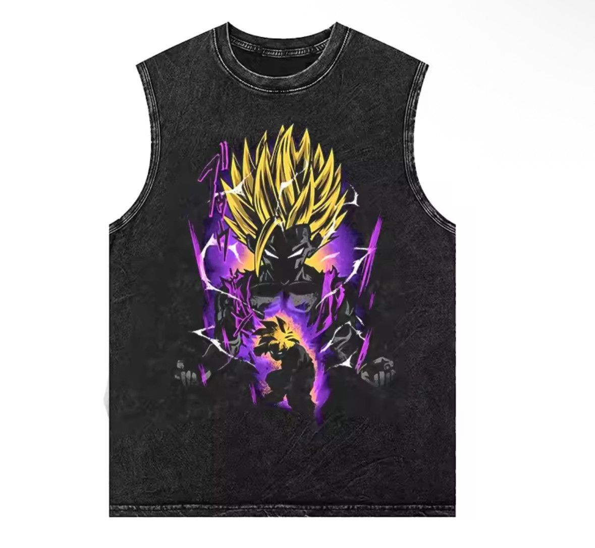 Japanese Brand Y2K Vintage Punk Dragon Ball Anime Washed Tank Top T-Shirt Size US XL / EU 56 / 4 - 1 Thumbnail