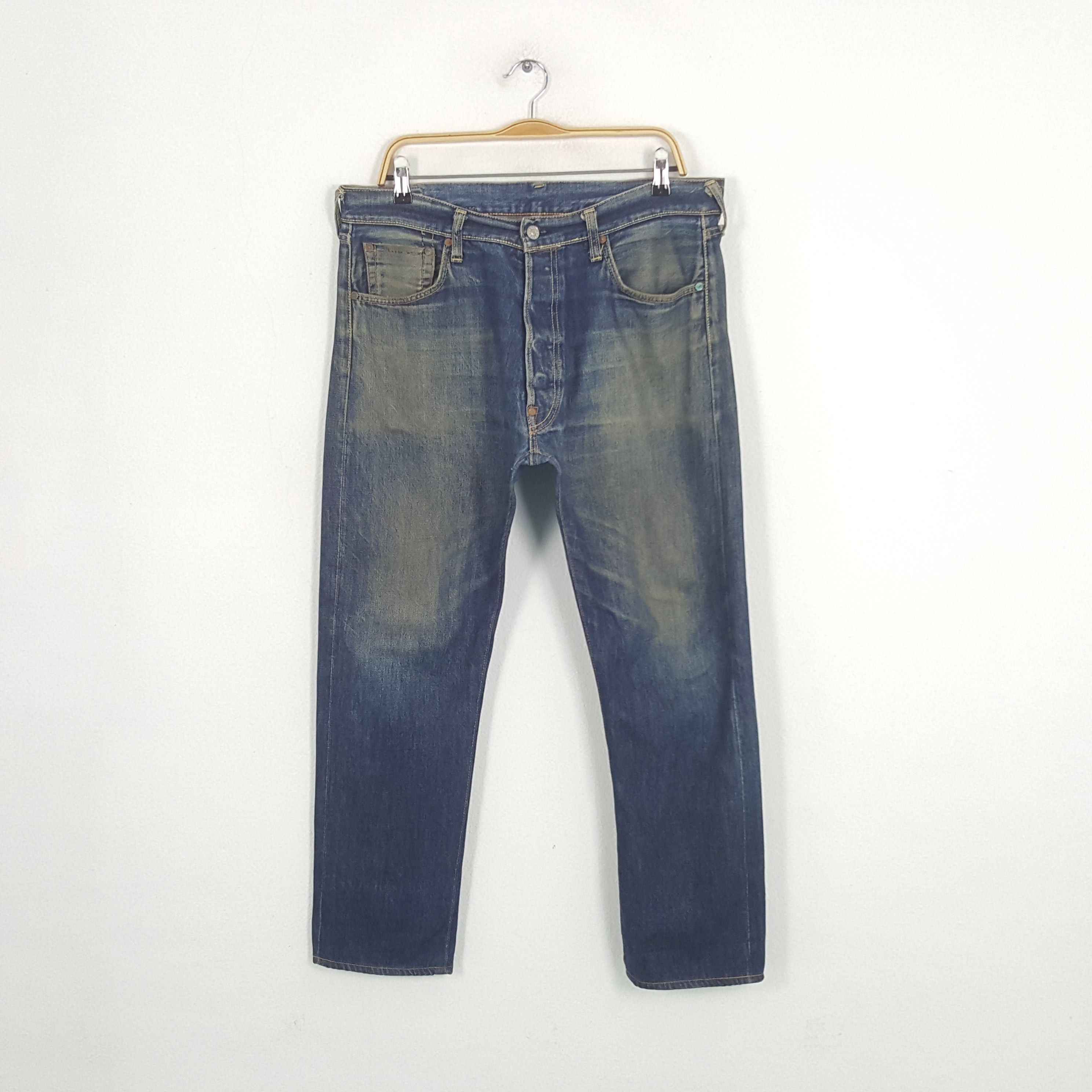 Japanese Brand × Vintage Vintage Evisu Japanese Brand Daicock Custom Art Denim Size US 35 - 4 Thumbnail