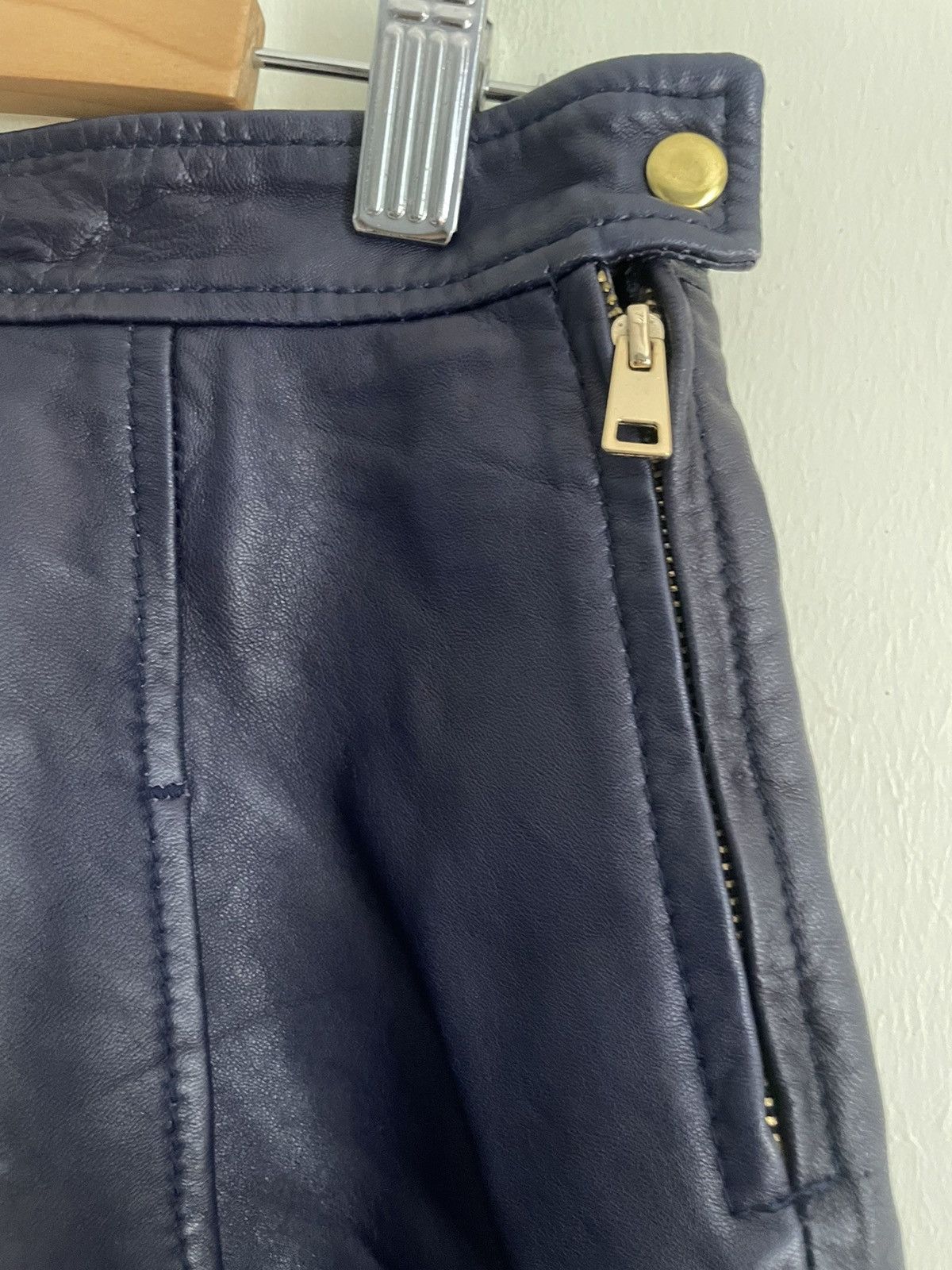 MAX&Co. Max &Co Leather Mini Skirt Size 29" - 3 Thumbnail