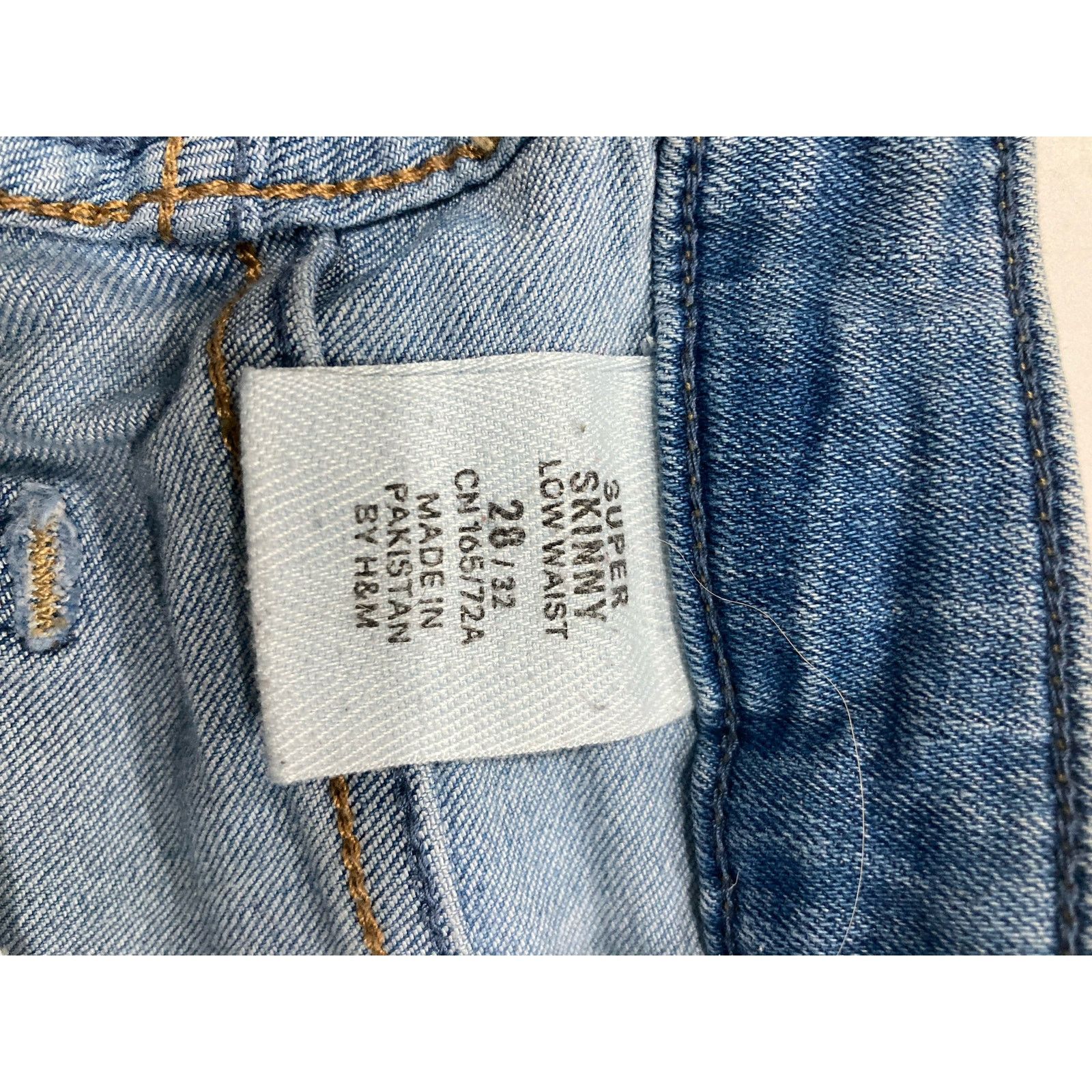 H&M H&M Women's High Waist Super Skinny Stretch Jeans Blue 28 Size 29" - 10 Thumbnail