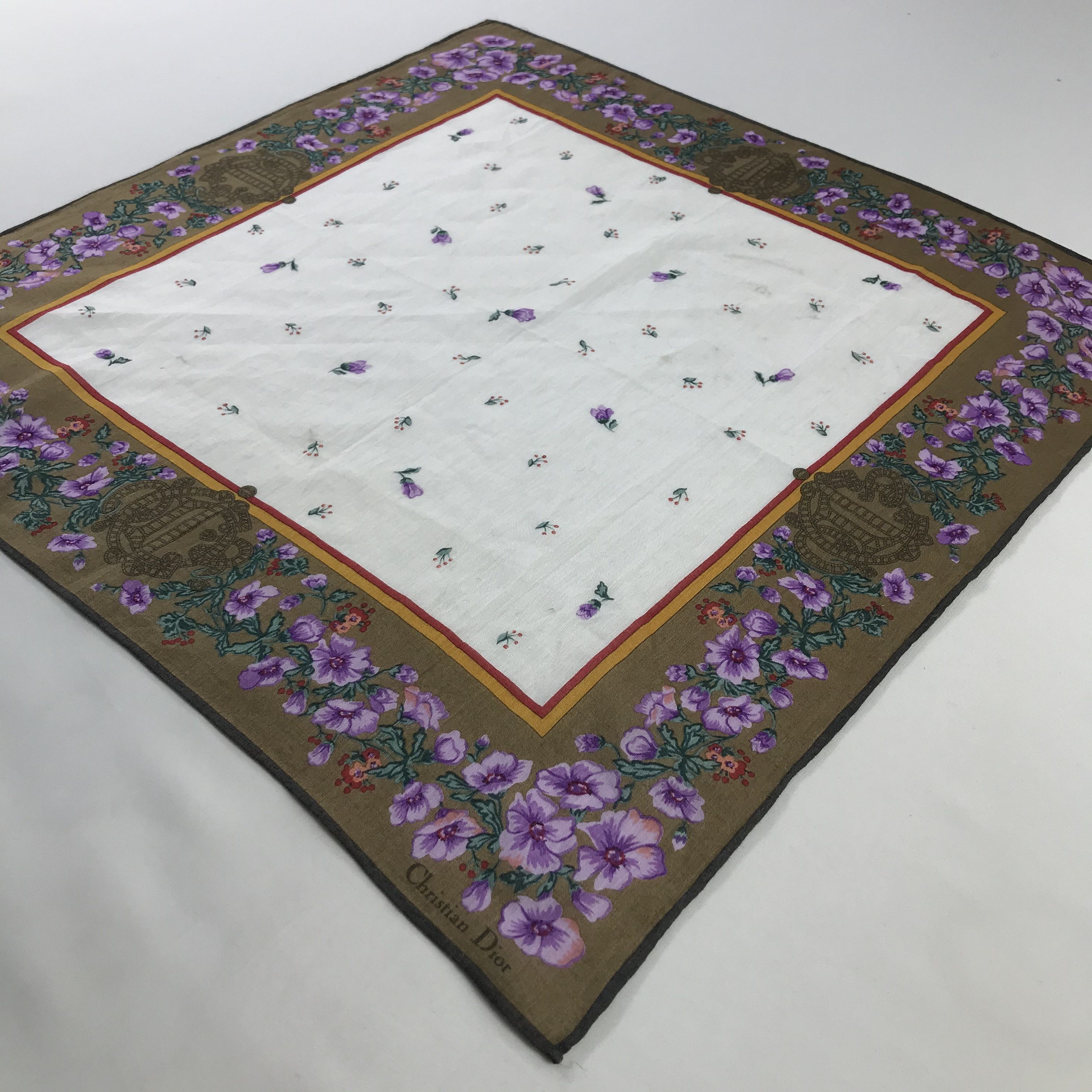 Christian Dior Monsieur × Vintage Christian Dior Bandana / Handkerchief / Neckerchief - S449 Size ONE SIZE - 2 Thumbnail