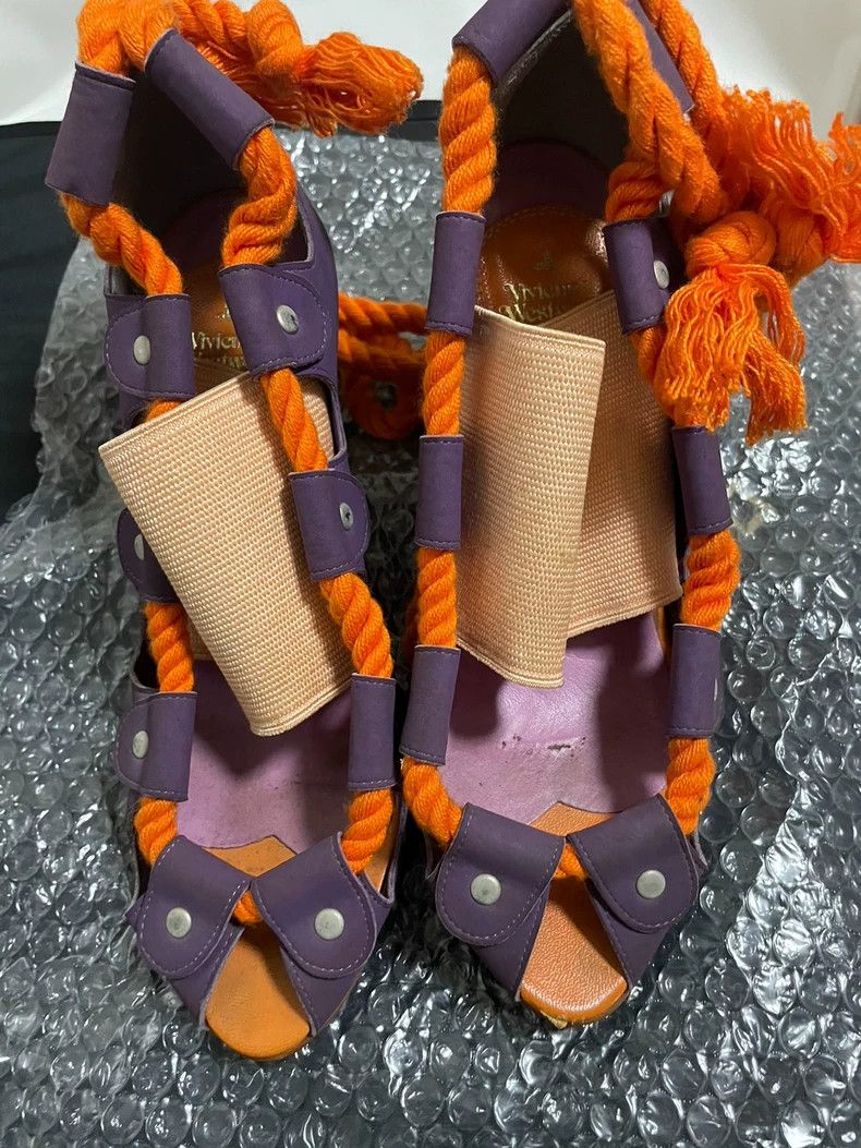 Vivienne Westwood Vivienne Westwood 90s Purple and Orange Suede High Heel Sa Size US 5.5 / IT 35.5 - 1 Thumbnail