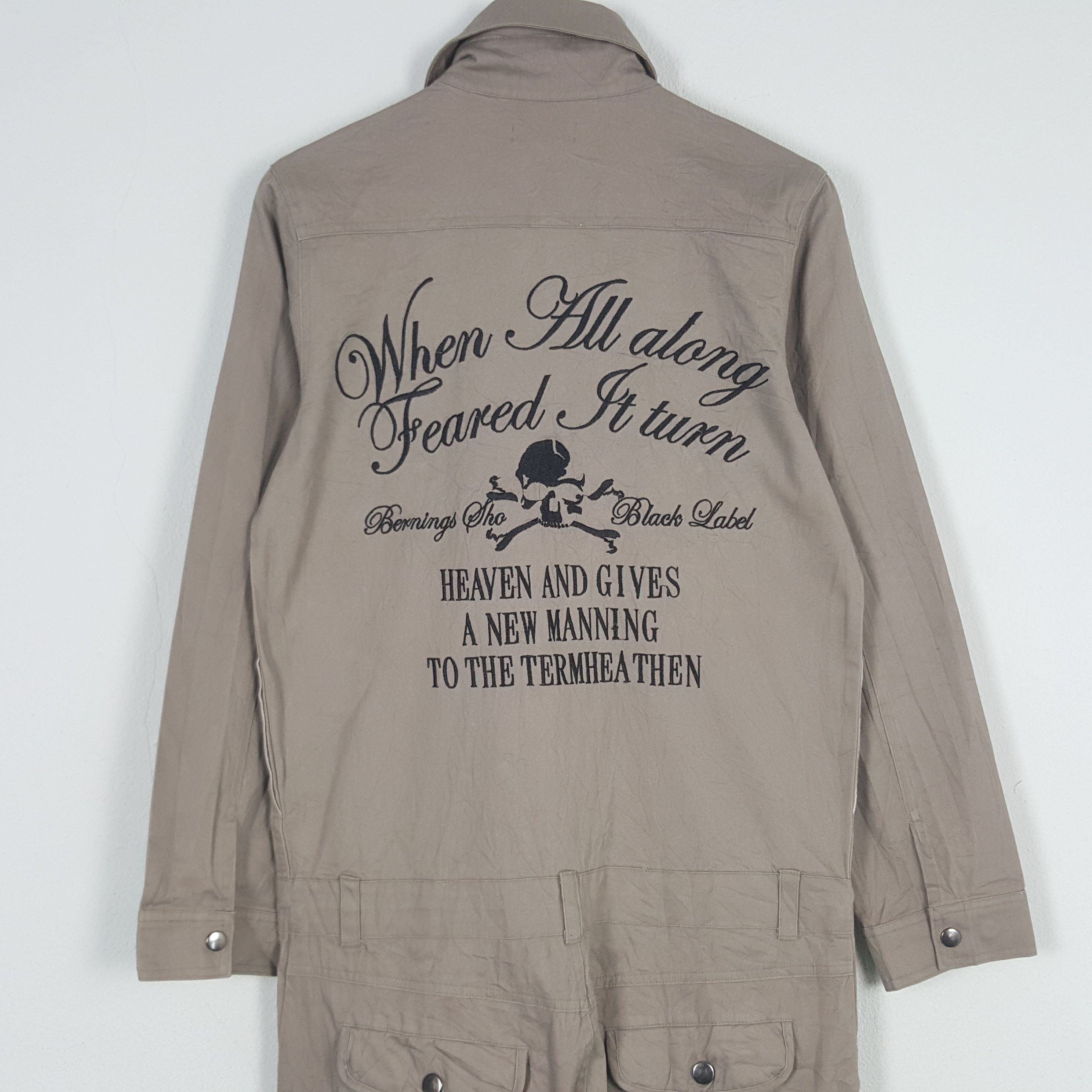 Japanese Brand × Vintage Vintage Berning Sha Black Label Coverall Jacket Size US S / EU 44-46 / 1 - 2 Thumbnail