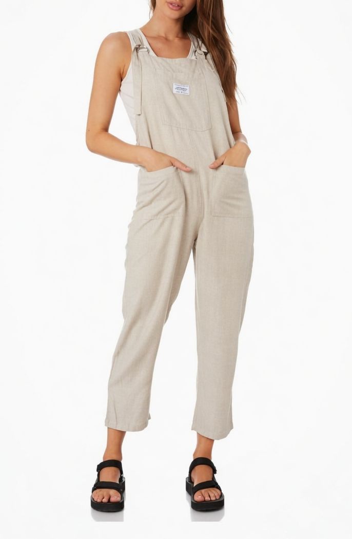 Stussy Stussy Linen Cotton Overalls Jumpsuit UK 6 Size 26" / US 2 / IT 38 - 1 Thumbnail