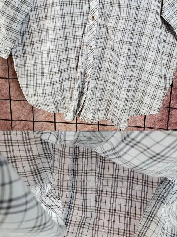 Other Burberry Summer Blue-Gray Cotton Blend Plaid Shirt. Size S / US 4 / IT 40 - 7 Thumbnail