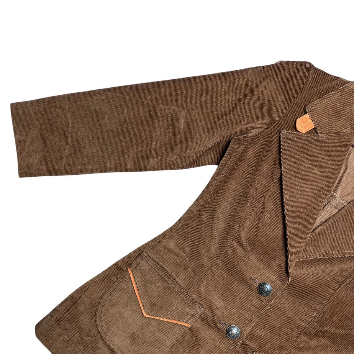 Levi's × Vintage Vintage 1970s Levi’s Two Pocket Brown Corduroy Blazer Jacket Size S / US 4 / IT 40 - 4 Thumbnail