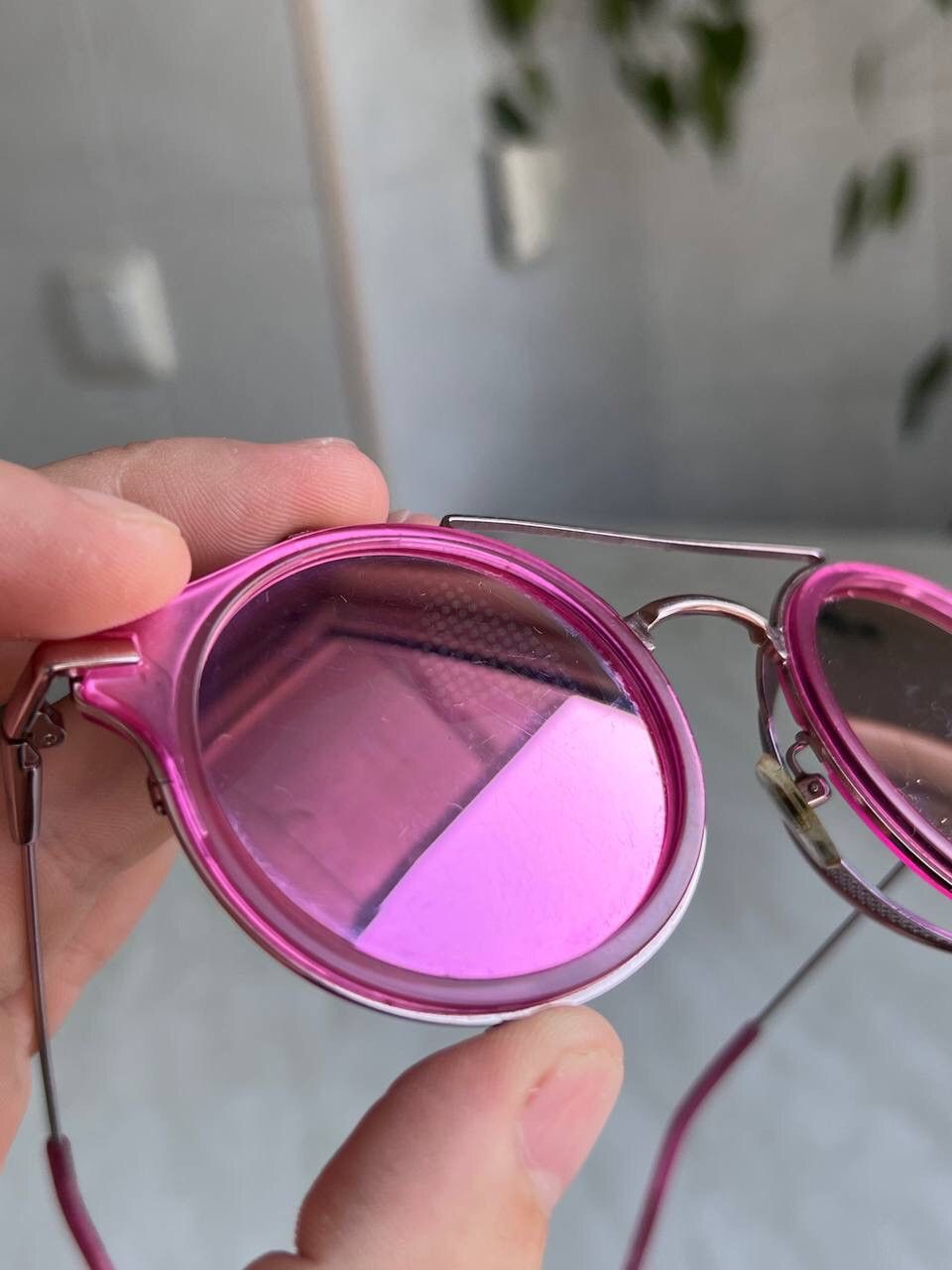 Japanese Brand × Vintage Vintage Mad Max Style 2000s Metal Pink Y2K Rock Sunglasses Size ONE SIZE - 5 Thumbnail