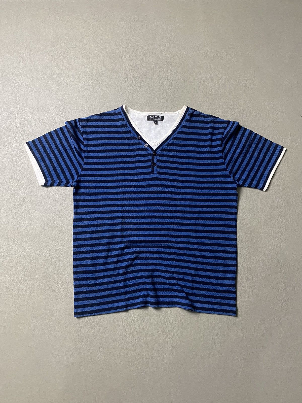Beams Plus Beams Heart Striped Grunge Tshirt Size US M / EU 48-50 / 2 - 1 Thumbnail