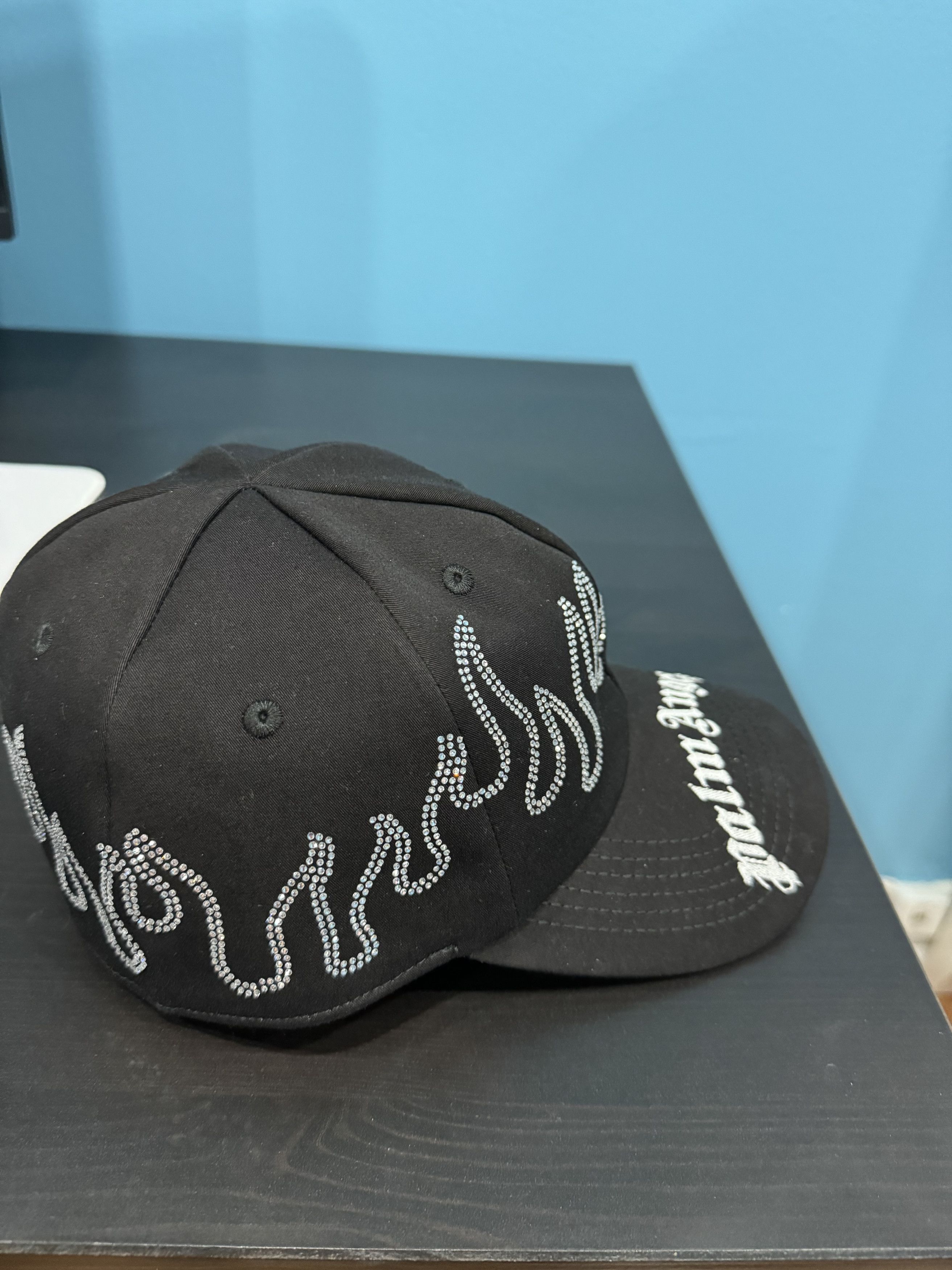 Palm Angels Rhinestone Flames Cap Size ONE SIZE - 2 Thumbnail