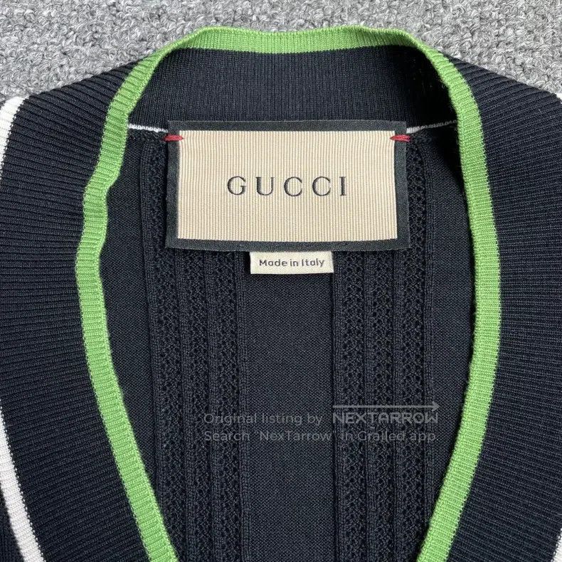 Gucci Gucci FW23 colour-blocked striped V-neck long-sleeved knit Size XXS / US 00 / IT 34 - 3 Thumbnail