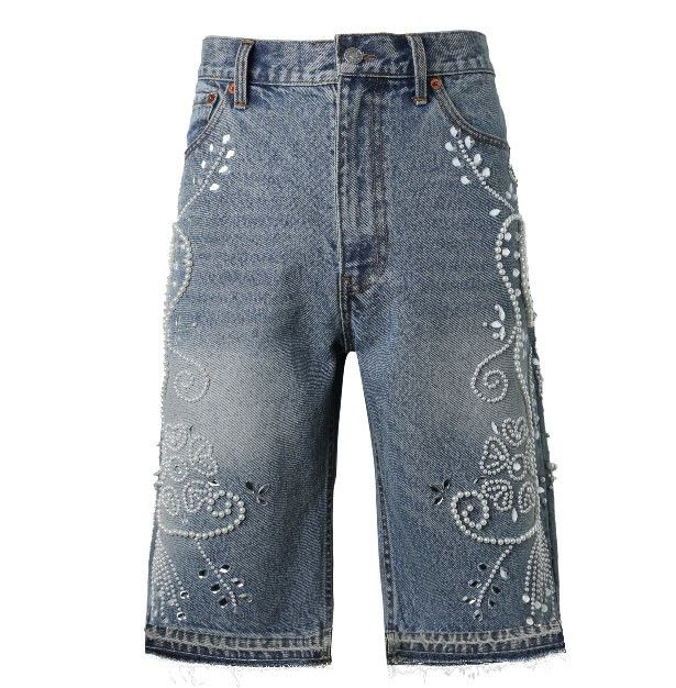 LOST INTRICACY Lost Intricacy Lace Jean Shorts Size US 32 / EU 48 - 1 Preview