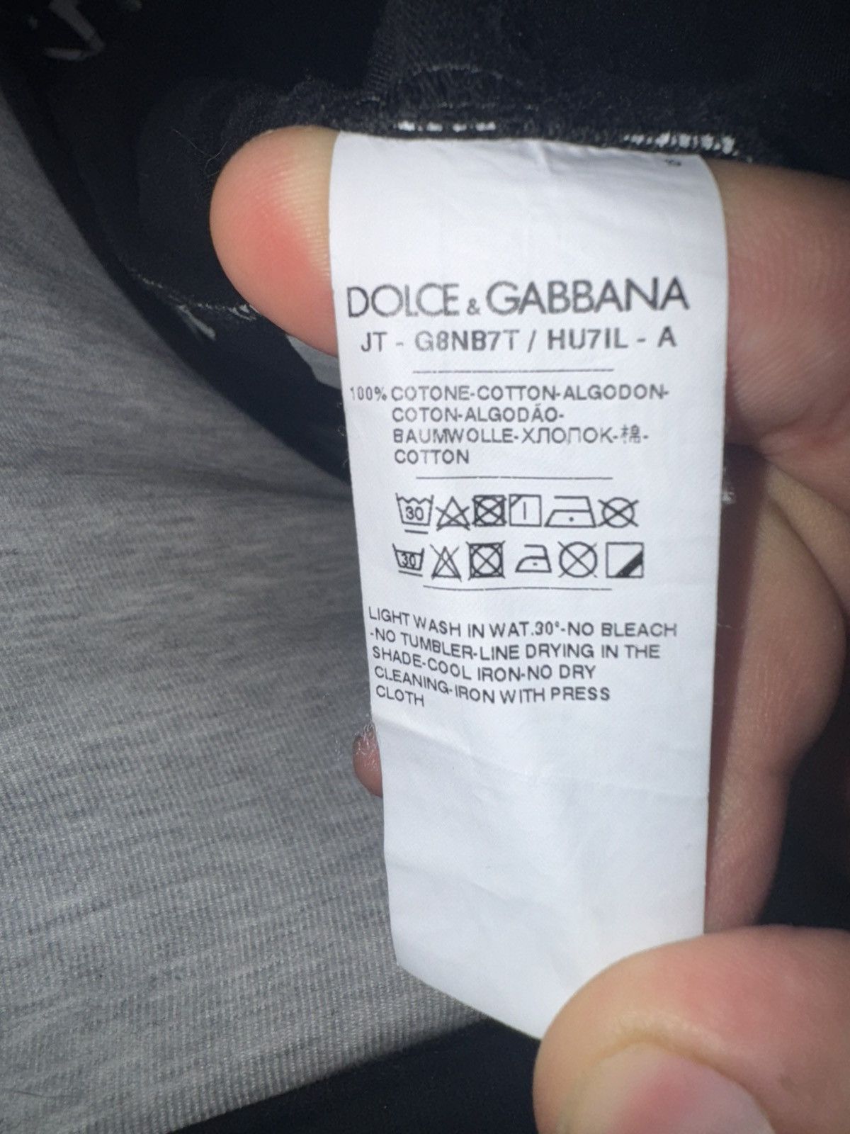 Dolce & Gabbana D&G JERSEY T-SHIRT WITH EMBOSSED MONOGRAM PRINT Size US S / EU 44-46 / 1 - 4 Thumbnail