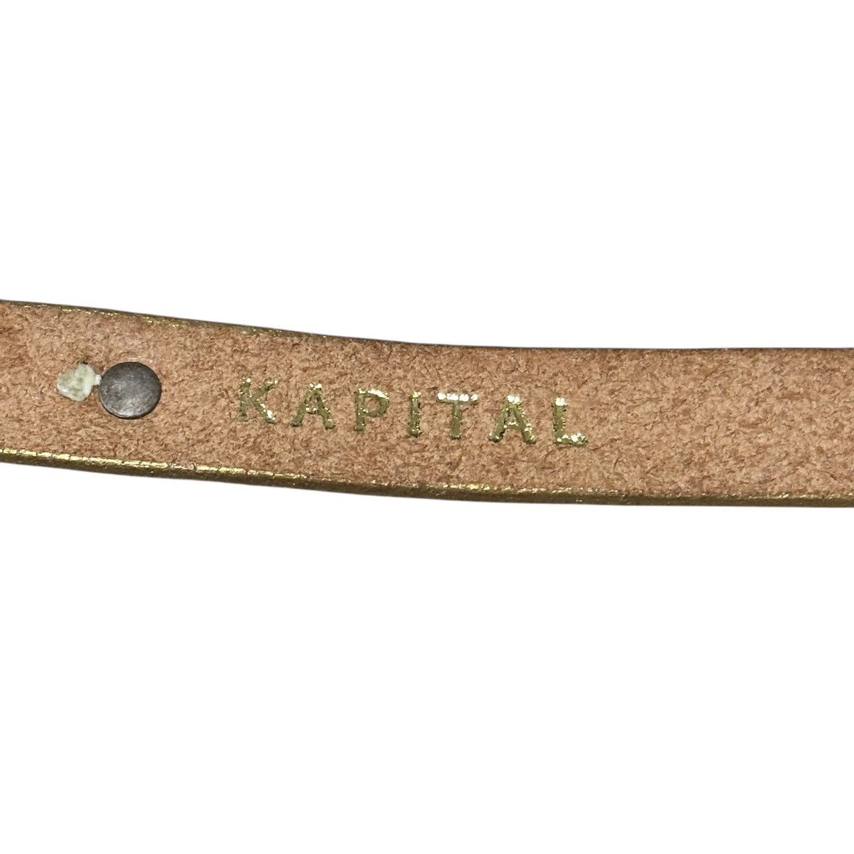 Kapital KAPITAL Gold-Coated Leather Belt Size ONE SIZE - 5 Thumbnail