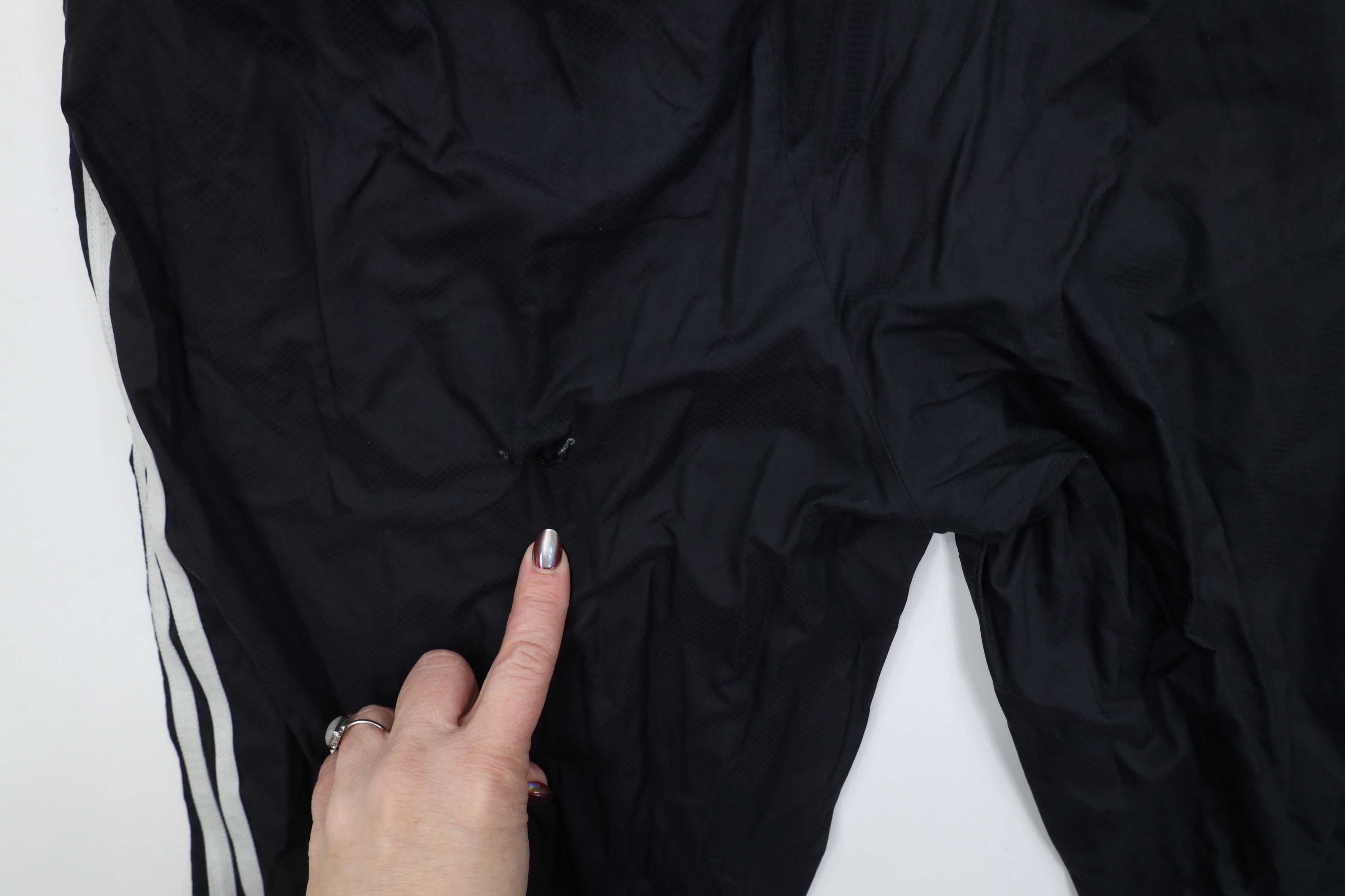 Adidas Vintage Y2K Adidas Distressed Lined Windbreaker Pants Black Size US 34 / EU 50 - 16 Thumbnail