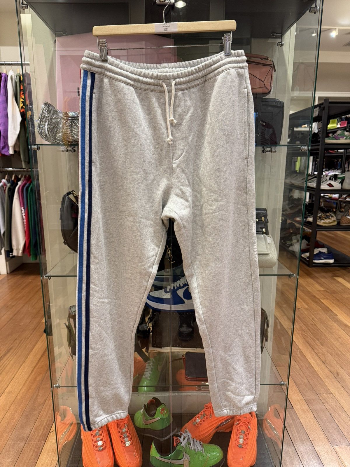 Adidas × Kith Kith x adidas 3 Stripe Sweatpants - Grey Size US 35 - 1 Thumbnail