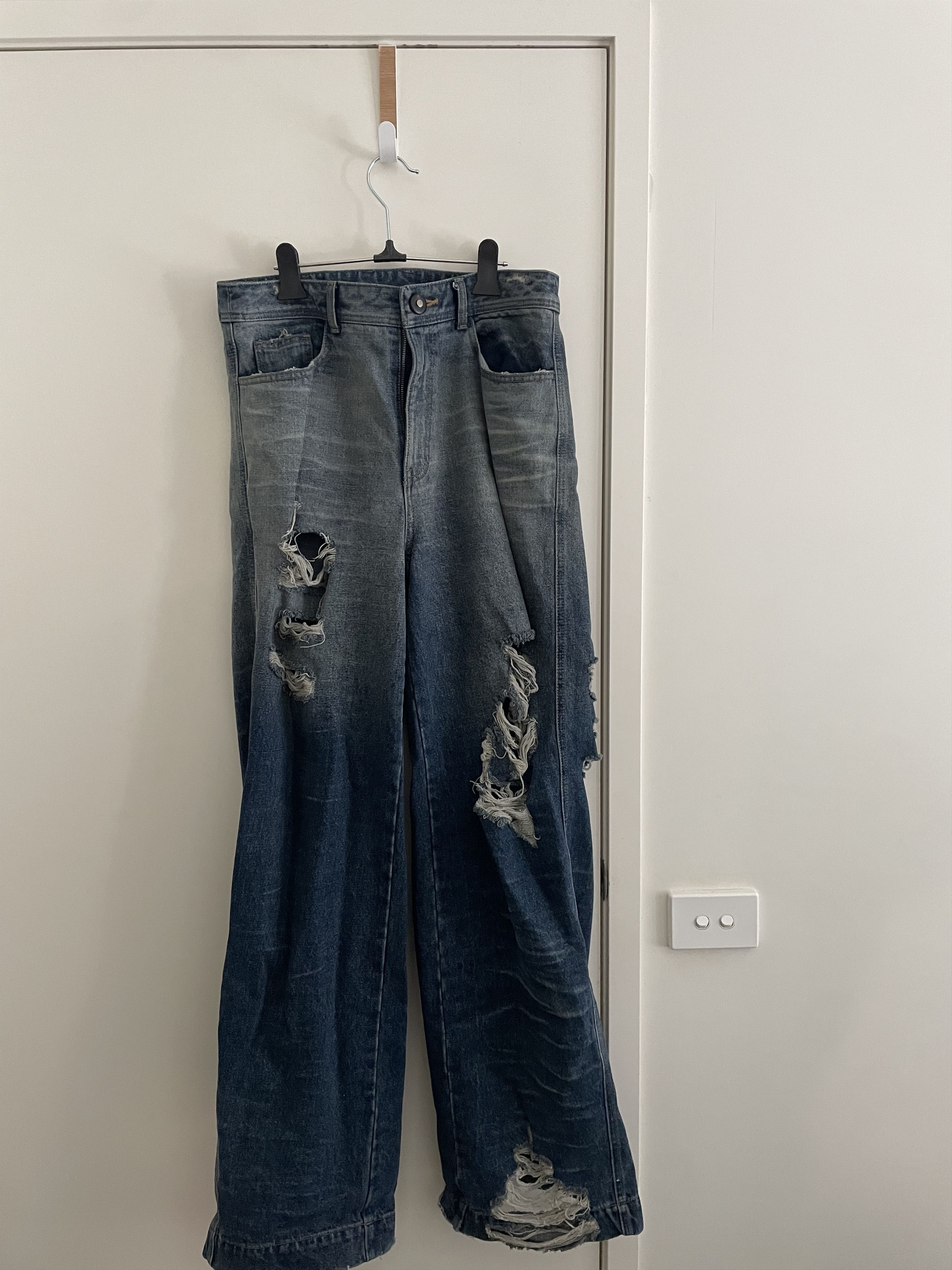 Ader Error × Zara Ader Error x Zara patchwork wide leg jeans