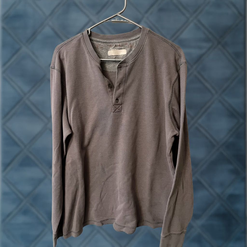 Eddie Bauer Eddie Bauer Shirt Men XL Gray Knit Henley Long Sleeve Pullover Waffle Size US XL / EU 56 / 4 - 1 Thumbnail