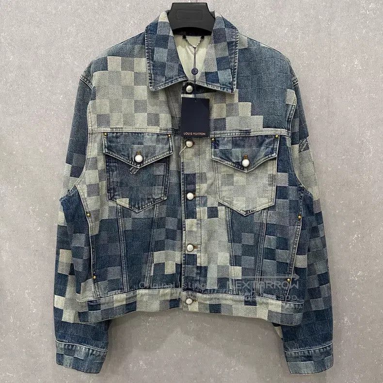 Louis Vuitton Louis Vuitton Fei Dong Checkerboard Denim Jacket Size US L / EU 52-54 / 3 - 1 Thumbnail