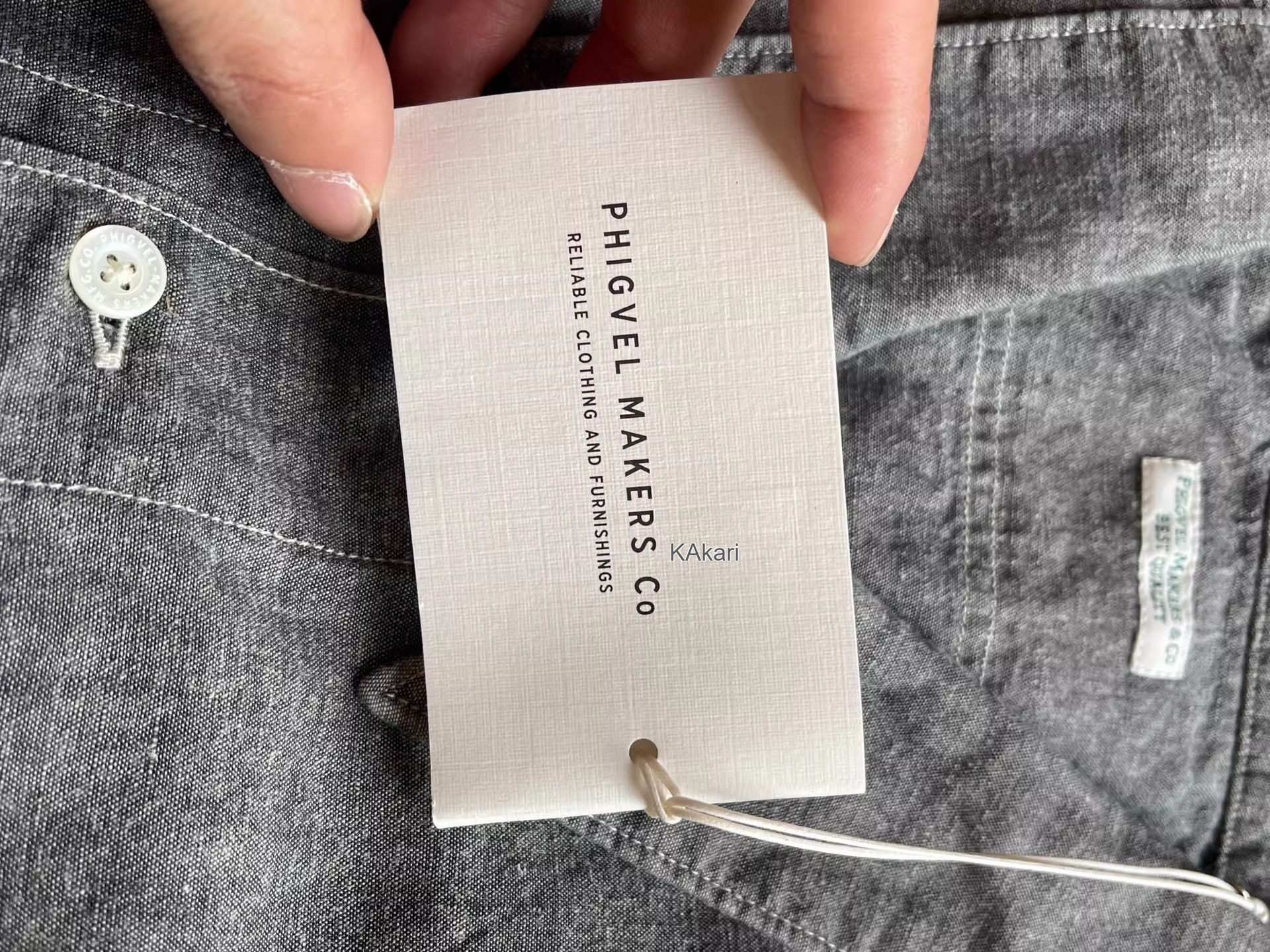 PHIGVEL MAKERS & Co. PHIGVEL MAKERS Workaday Chambray Shirt Size US L / EU 52-54 / 3 - 6 Thumbnail