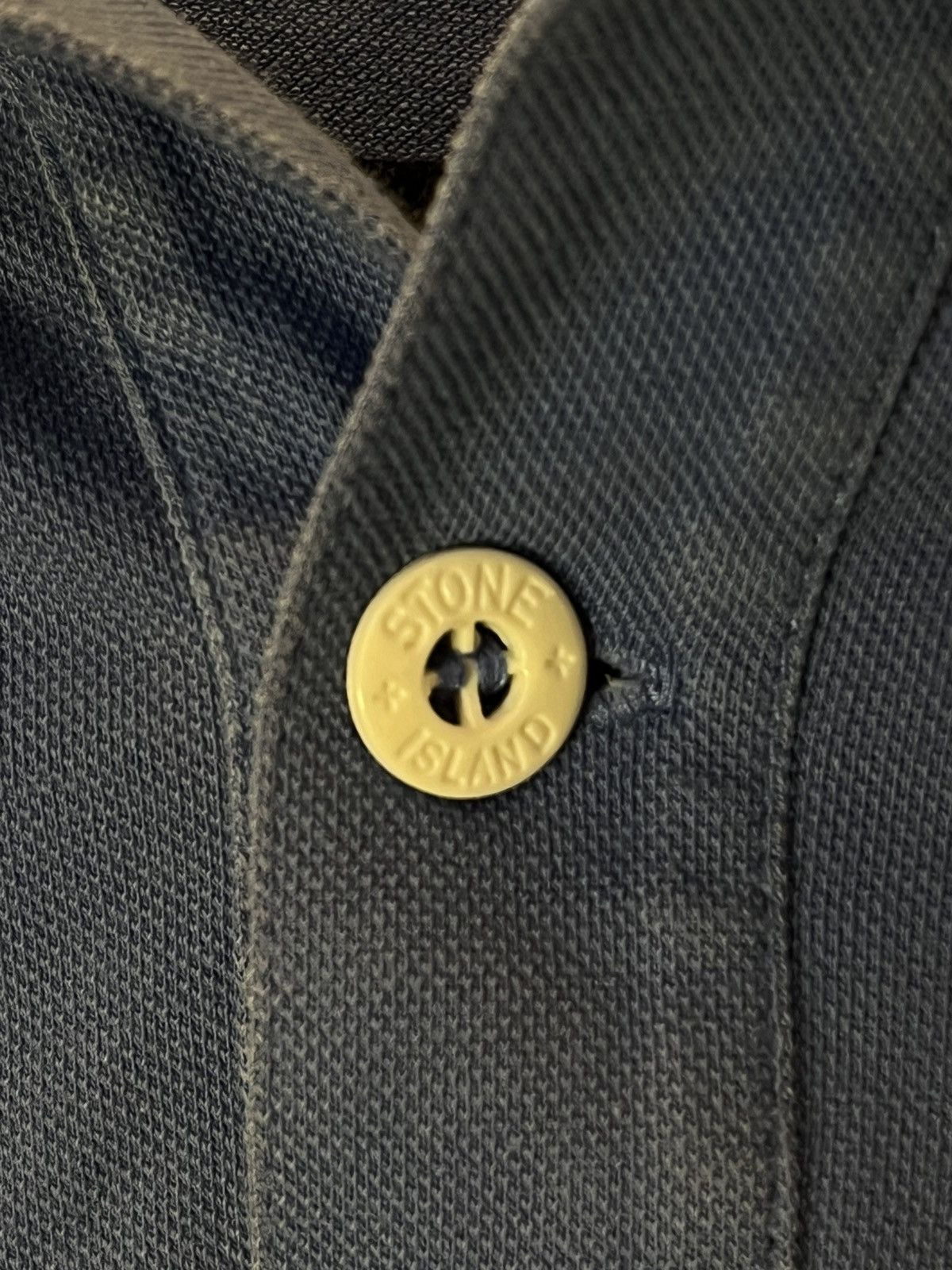 Massimo Osti × Stone Island × Vintage Stone Island Patch Program Distressed Polo Shirt Y2K Size US L / EU 52-54 / 3 - 4 Thumbnail