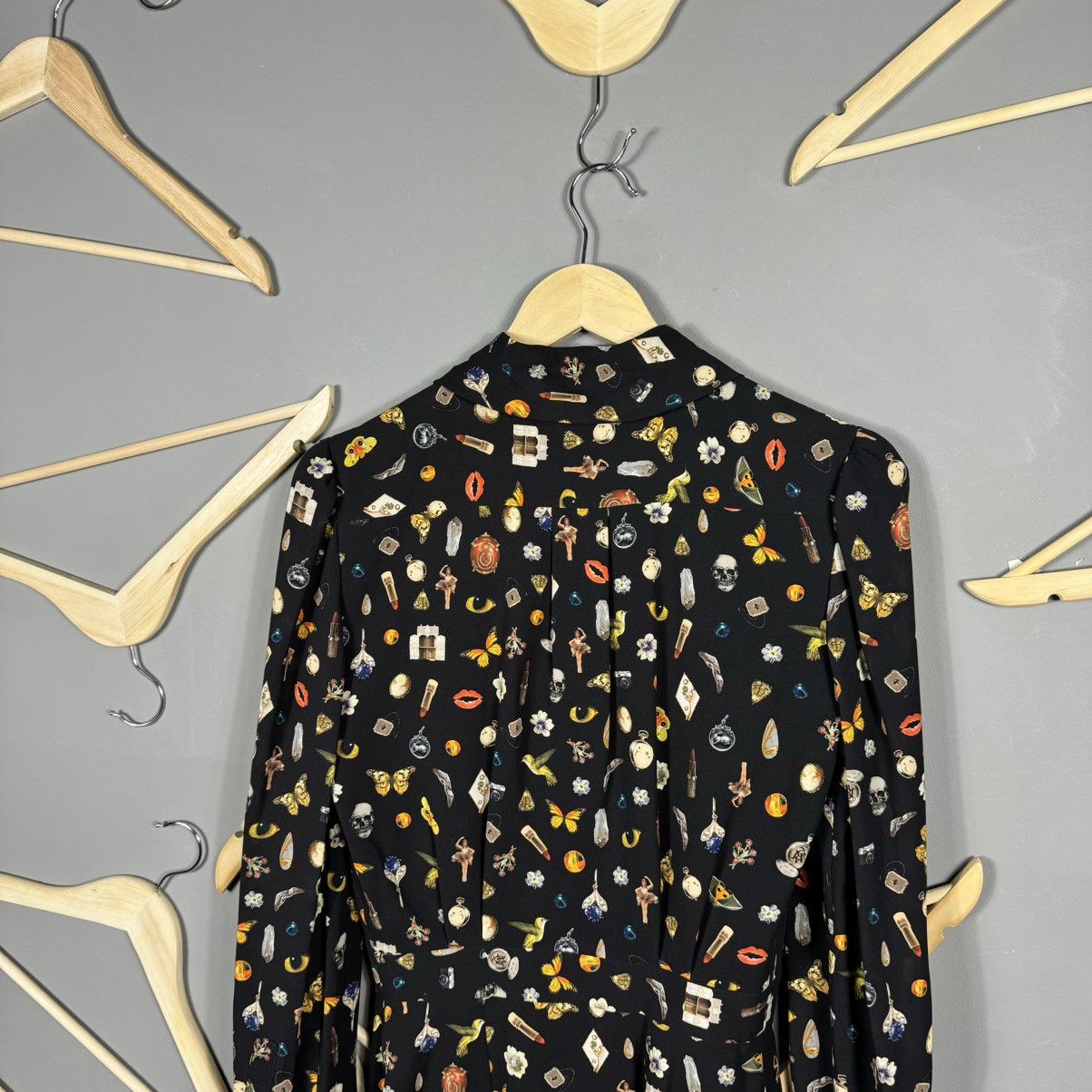 Alexander McQueen Alexander McQueen Obsession Long-sleeve Silk Dress Size XS / US 0-2 / IT 36-38 - 8 Thumbnail