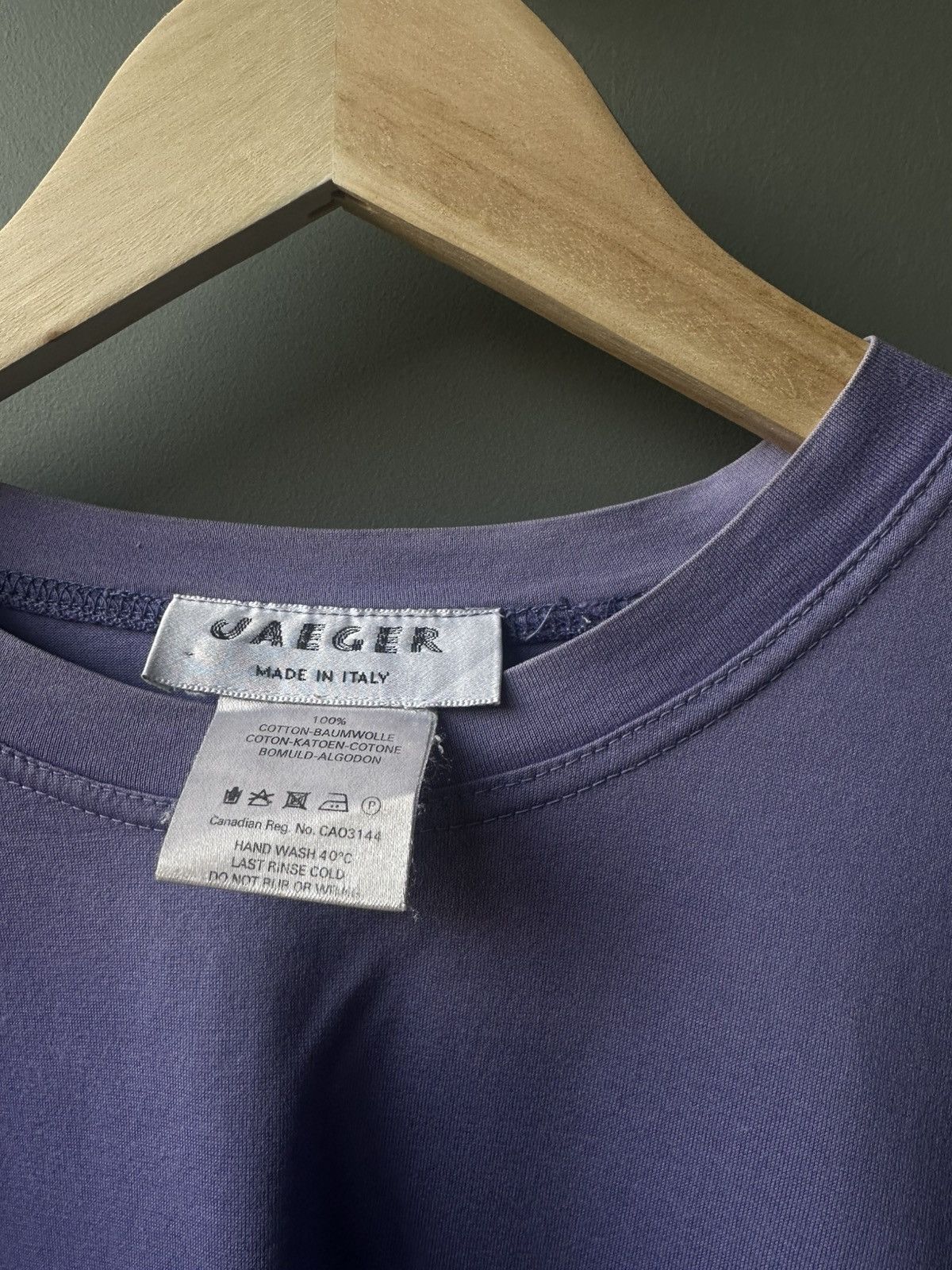 Jaeger Jaeger Purple Italy T-Shirt Size US M / EU 48-50 / 2 - 3 Thumbnail