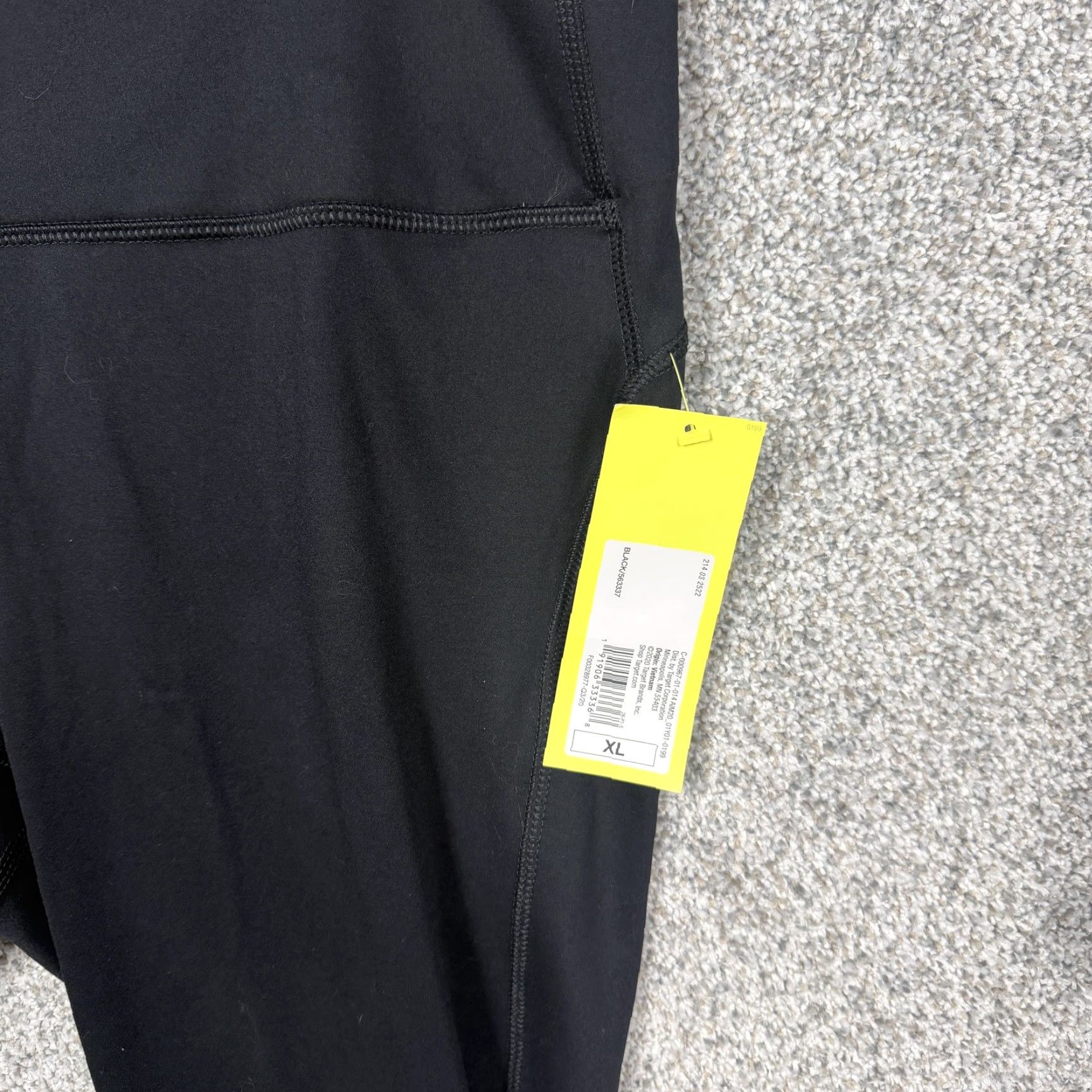 Vintage All In Motion Leggings Womens XL 32x24.5 Black Yoga Gym NWT Size 40" / US 18 - 4 Thumbnail