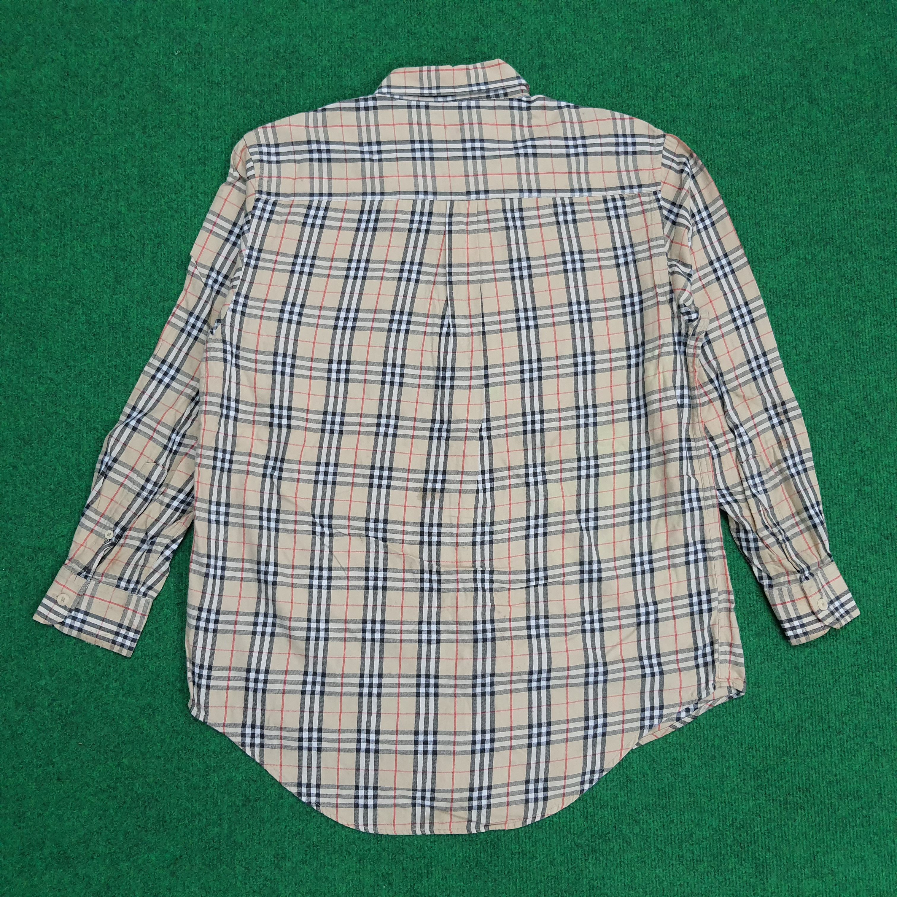 Burberry × Vintage Vintage Burberry Nova Check Button Up Shirt Size US M / EU 48-50 / 2 - 3 Thumbnail