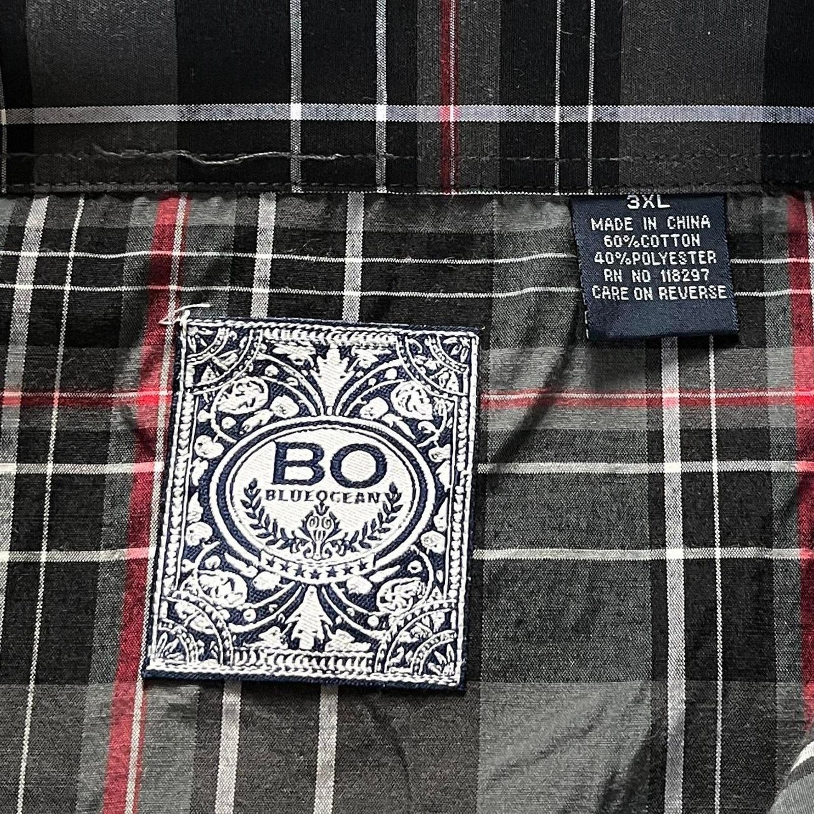 Japanese Brand × Vintage Crazy Vintage Y2K Baggy Black Flannel Casual / Dress Shirt Size US XXL / EU 58 / 5 - 4 Thumbnail