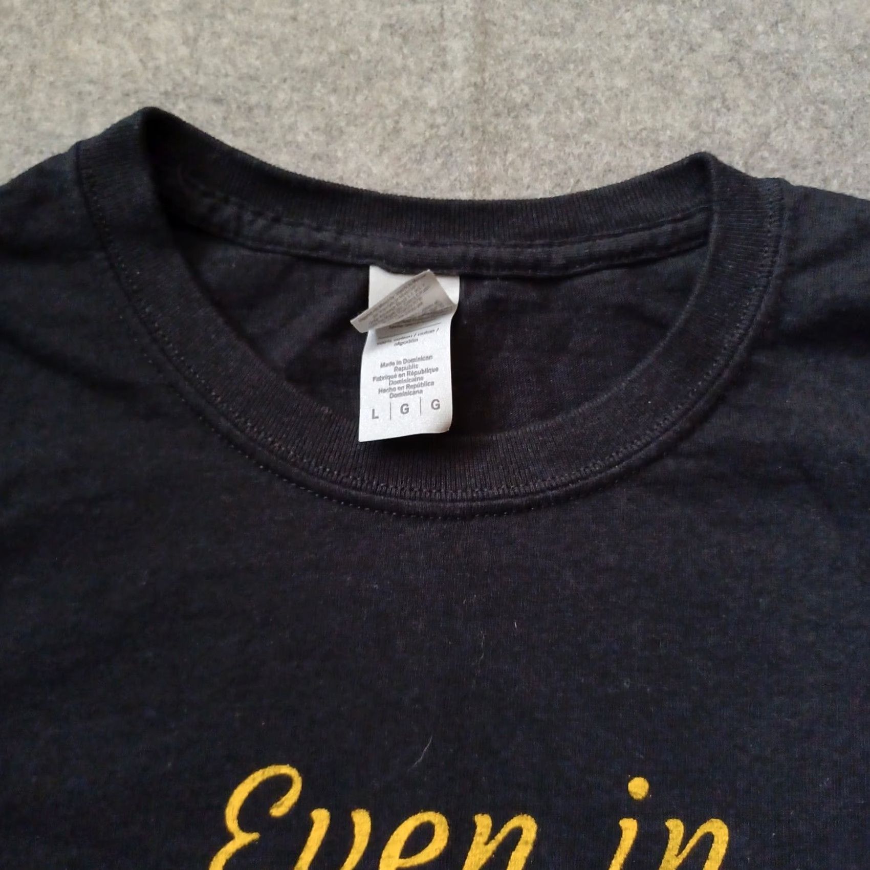 Gildan Jesus T Shirt Mens Large Black Cross Logo Graphic Even In Darkness I See Light Size US L / EU 52-54 / 3 - 6 Thumbnail