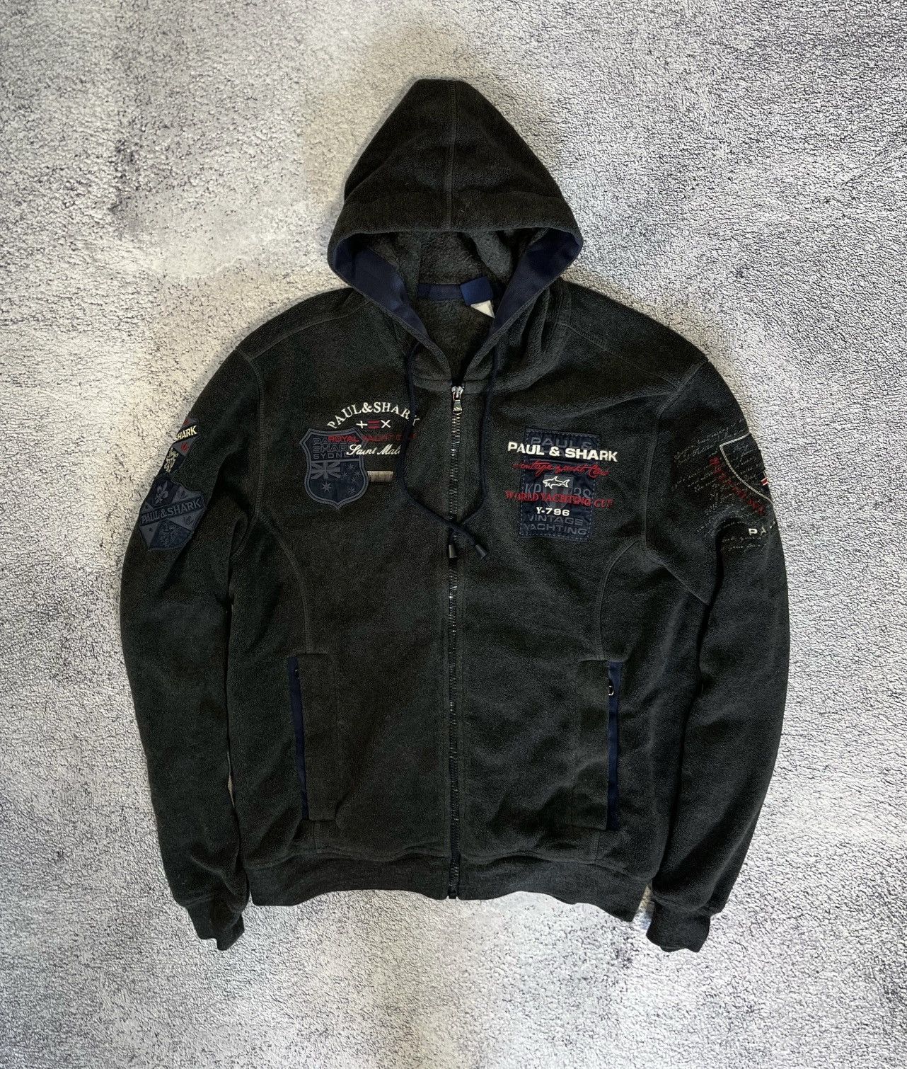 Paul & Shark Paul & Shark Yachting Fleece Hoodie L Teddy Vintage Jacket Size US L / EU 52-54 / 3 - 1 Thumbnail