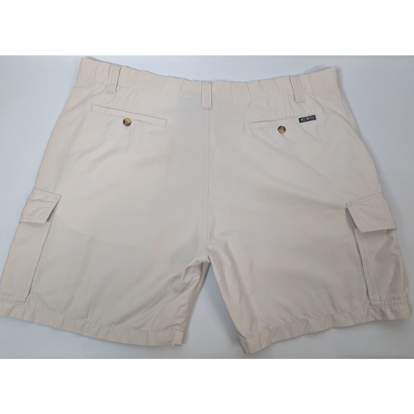 Ocean Pacific VINTAGE Ocean Pacific OP Sport Cargo Shorts Men XL Beige Cotton Canvas Cargo Pocket Regular Elastic Waist 90s Surf Size US 36 / EU 52 - 2 Thumbnail