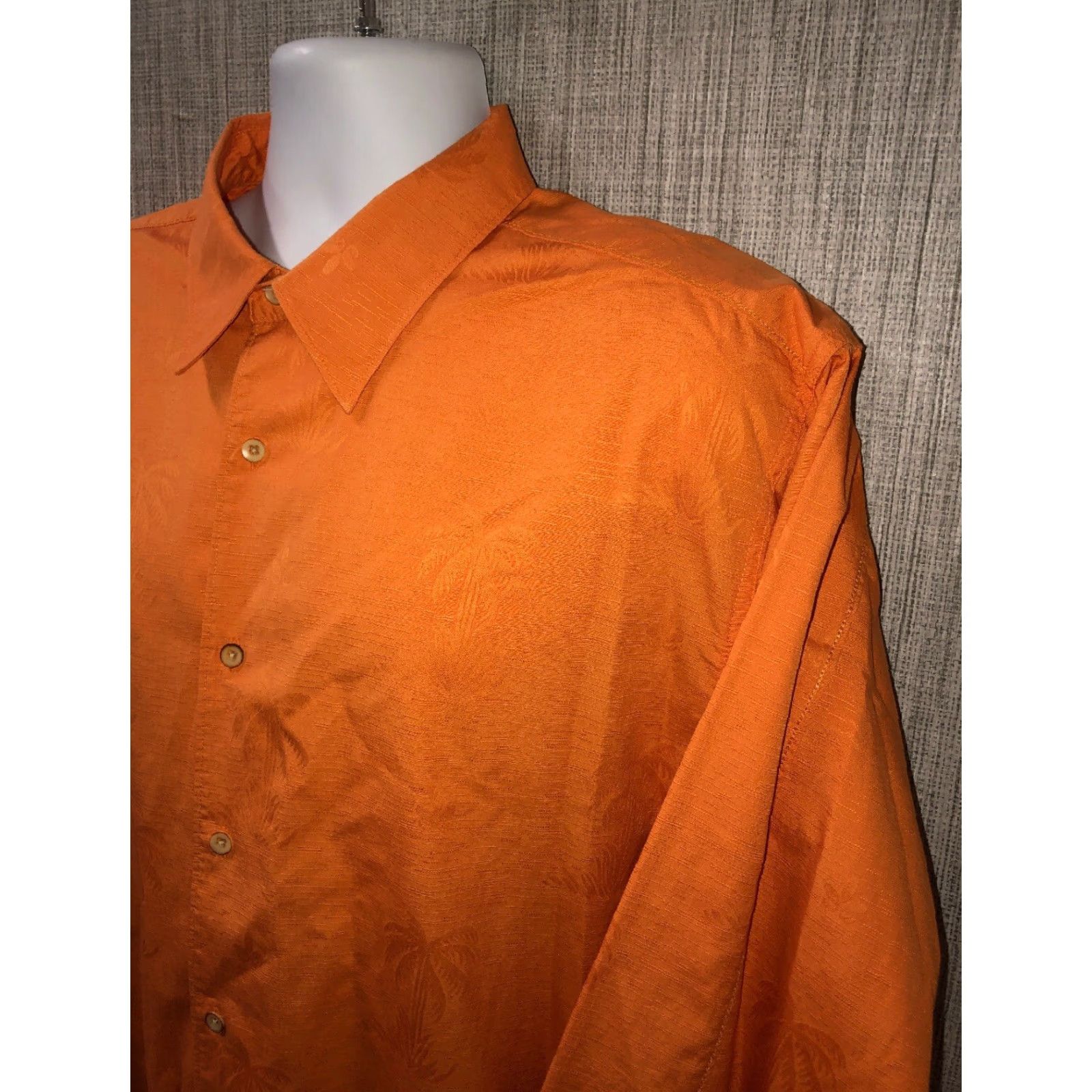 Tommy Bahama Tommy Bahama Shirt Mens Orange Long Sleeve Button Front Size XL Size US XL / EU 56 / 4 - 2 Thumbnail