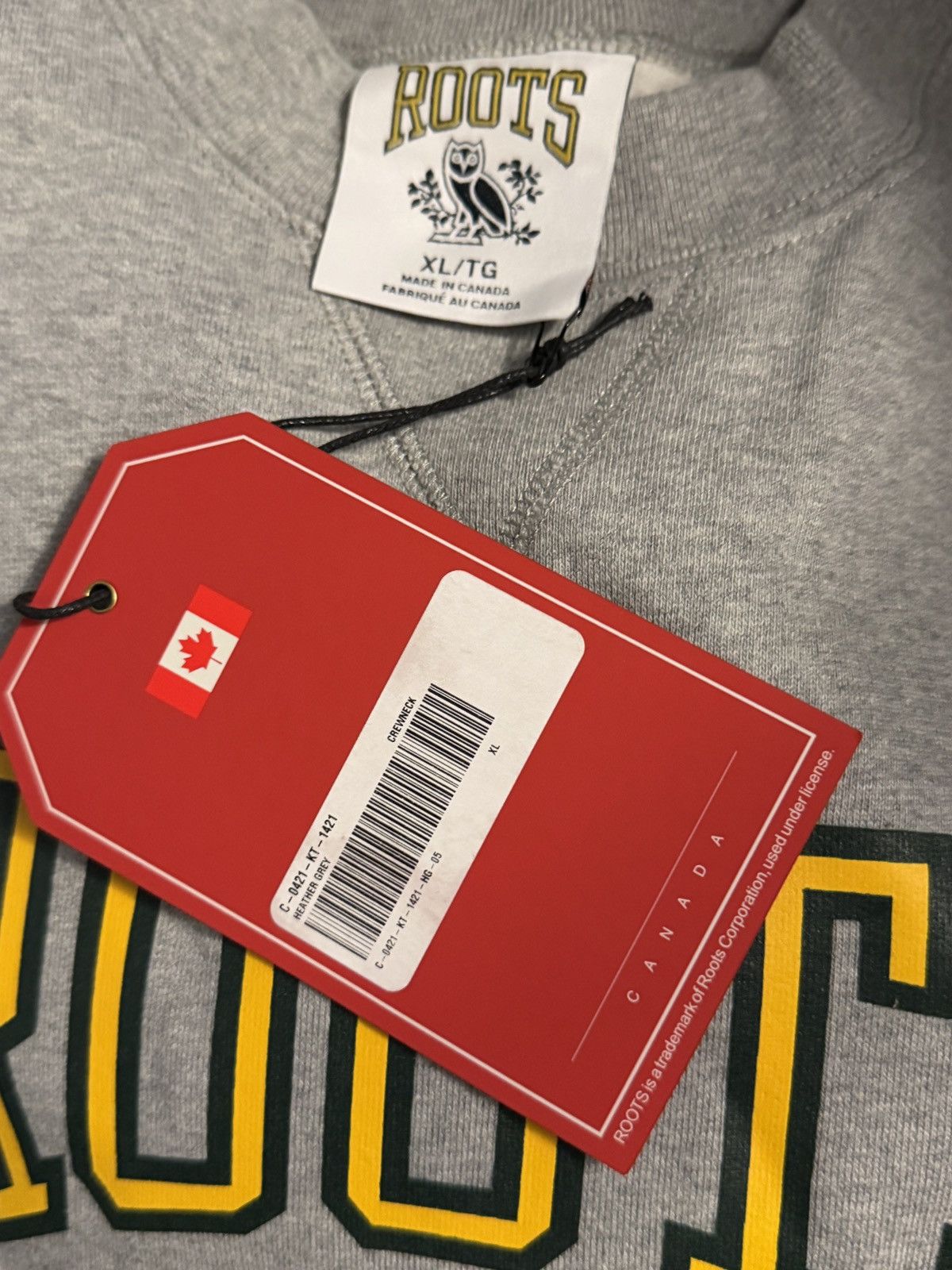 Drake OVO X ROOTS FW21 HERITAGE CREWNECK ASH GREY Size US XL / EU 56 / 4 - 3 Thumbnail
