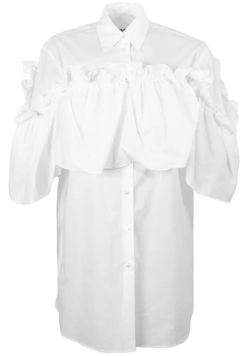 Maison Margiela RUFFLE PANEL LONG SHIRT Size L / US 10 / IT 46 - 5 Thumbnail