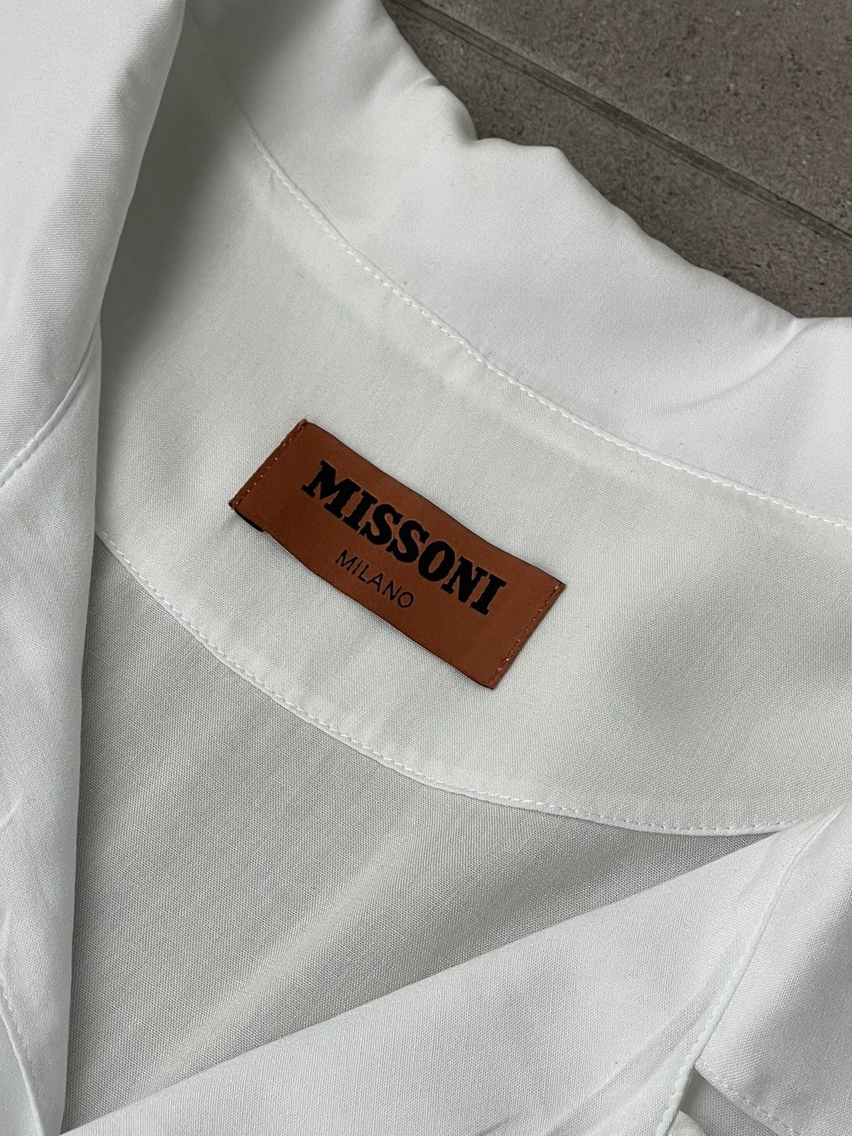 Missoni !DS! FW21 Missoni Bowling Zigzag White Shirt Size US L / EU 52-54 / 3 - 15 Thumbnail