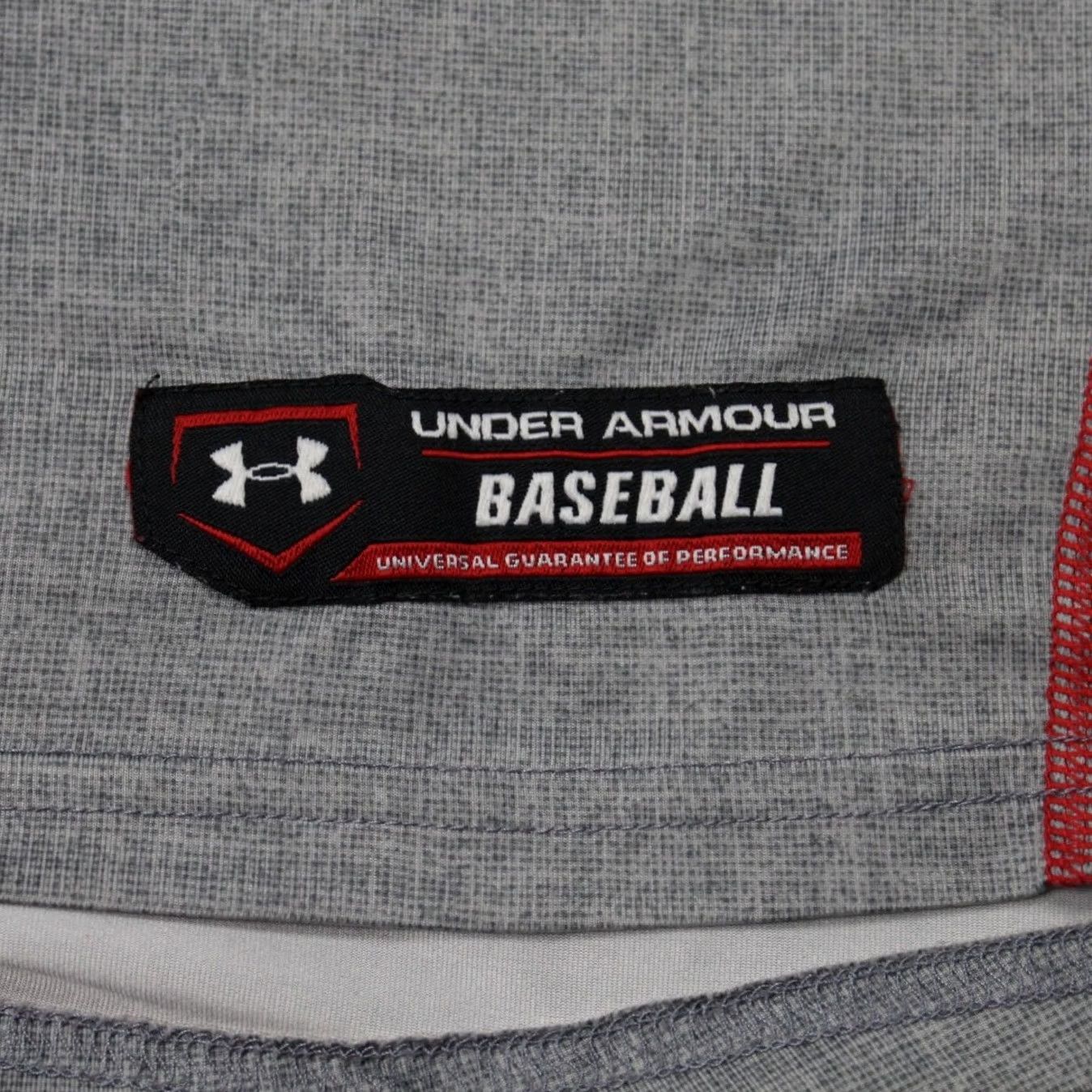 Under Armour Under Armour Baseball Shirt Mens Medium Gray/Red Raglan Fitted Heatgear Athletic Size US M / EU 48-50 / 2 - 4 Thumbnail