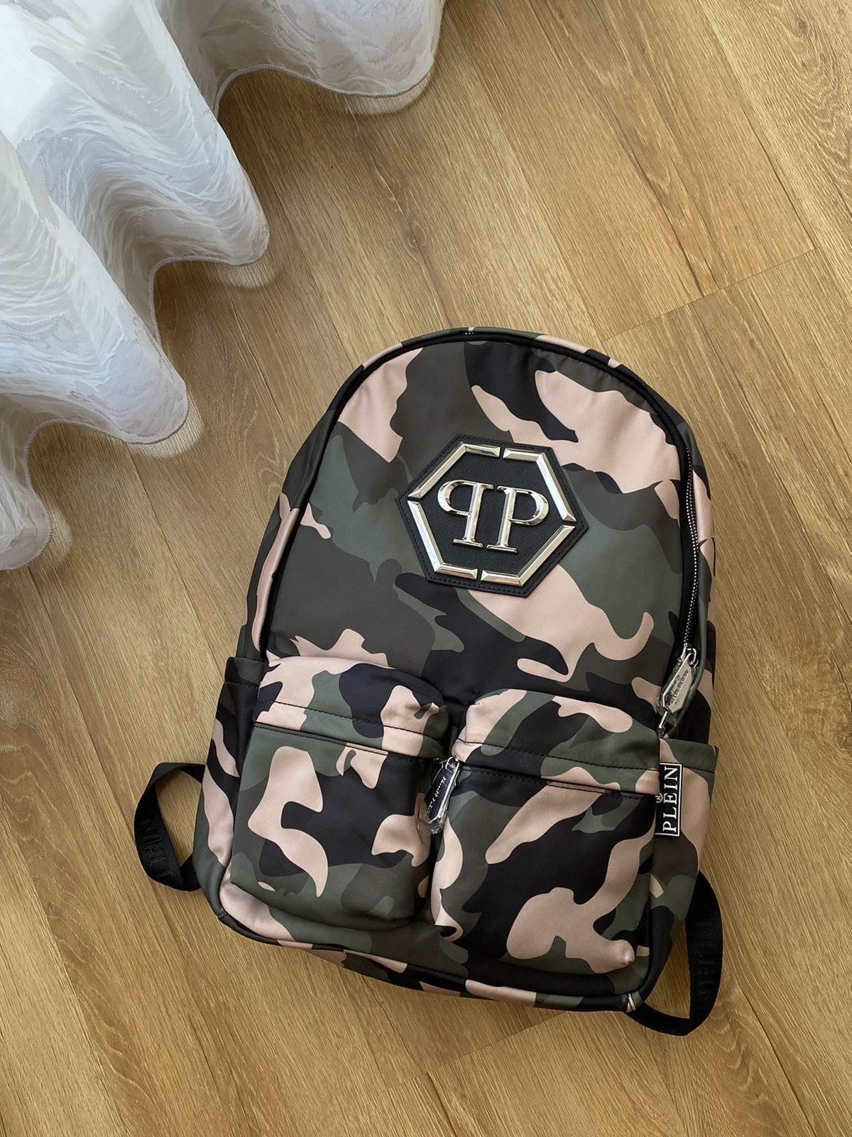 Philipp Plein Hexagon Camo Backpack y2k
