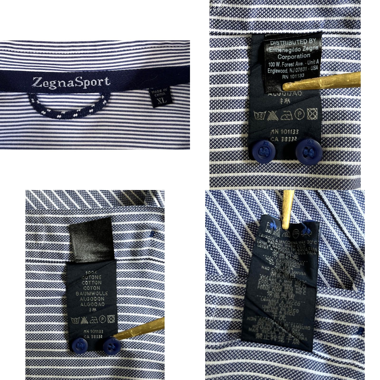 Vintage Zegna Sport Men's Button-Up Casual Shirt Stripes Sz XL Size US XL / EU 56 / 4 - 8 Thumbnail