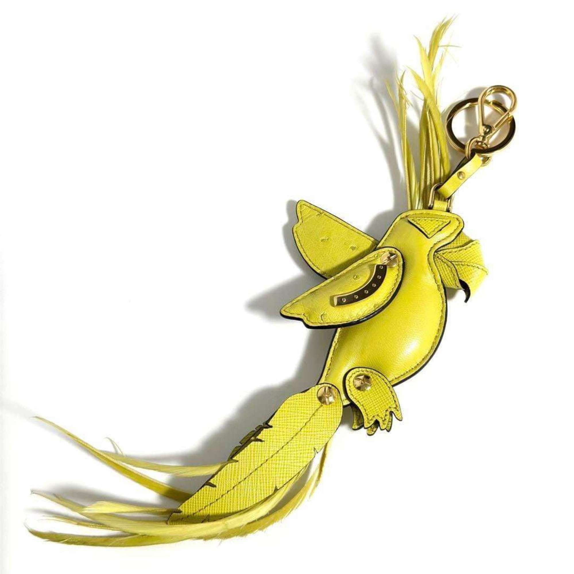 Prada PRADA Men's Women's Key Ring Holder Bag Charm Leather Size ONE SIZE - 1 Thumbnail
