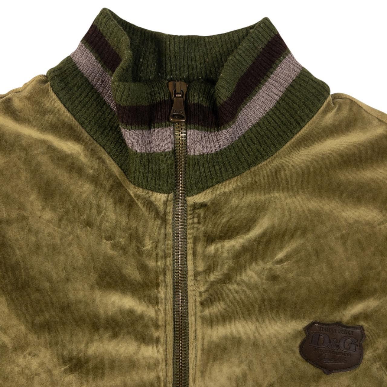 Dolce & Gabbana Vintage Dolce & Gabbana Zip Up Velour Sweatshirt Size L Size US L / EU 52-54 / 3 - 3 Thumbnail