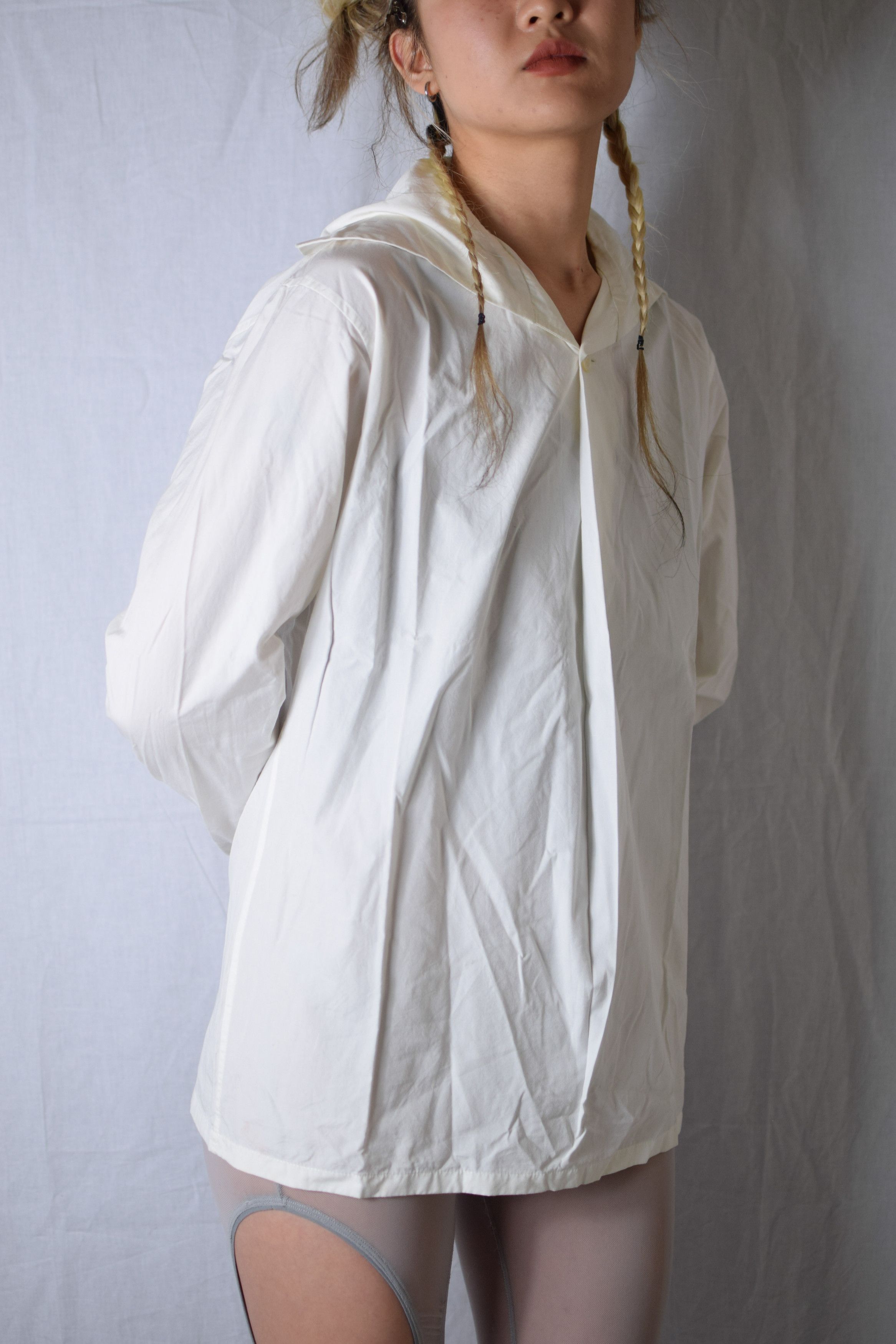 image of Yohji Yamamoto Archive Sailor Shirt in White, Men's (Size Small)