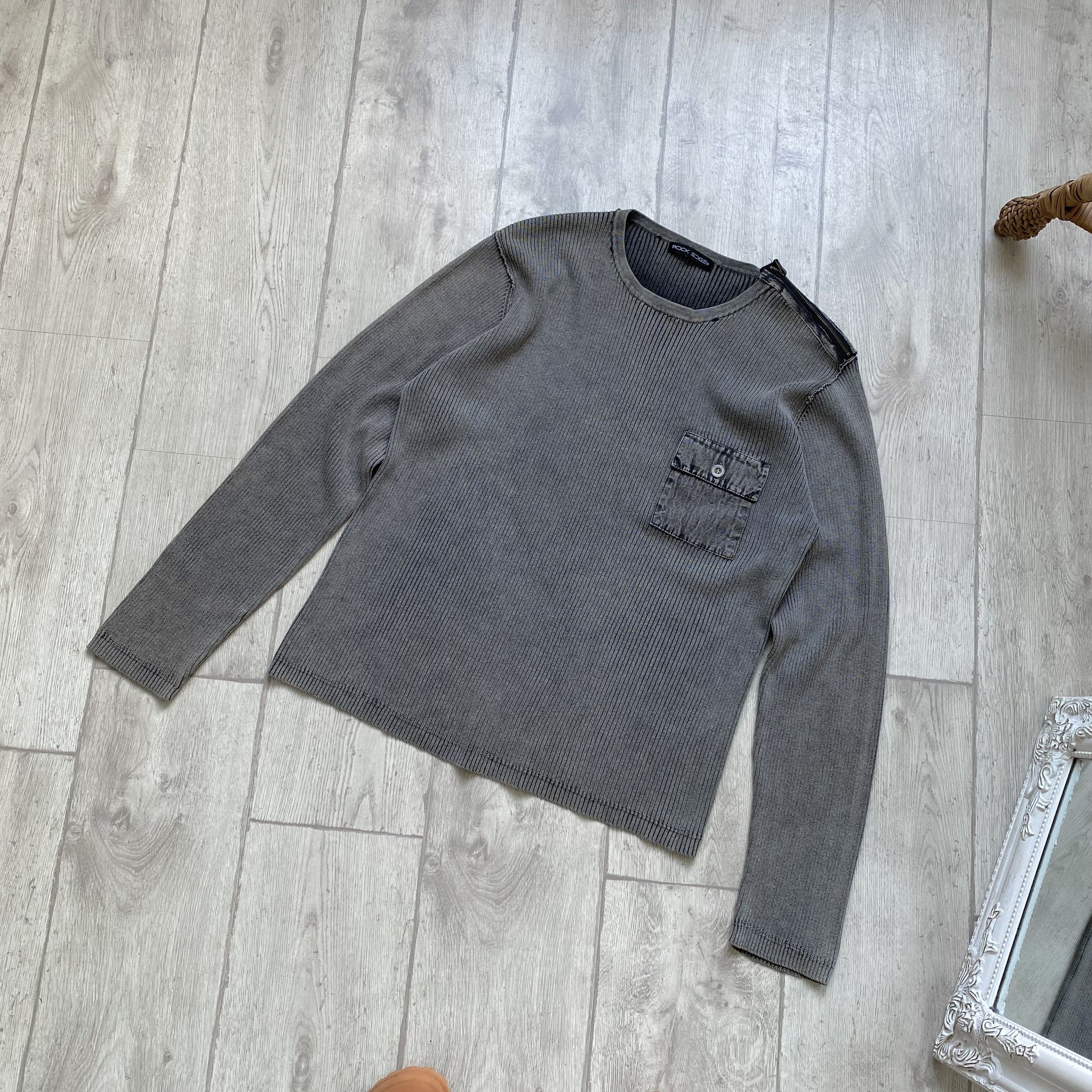 Diesel Vintage 90s Diesel Style Rock Ribbed zip sweater opium Size US M / EU 48-50 / 2 - 8 Thumbnail