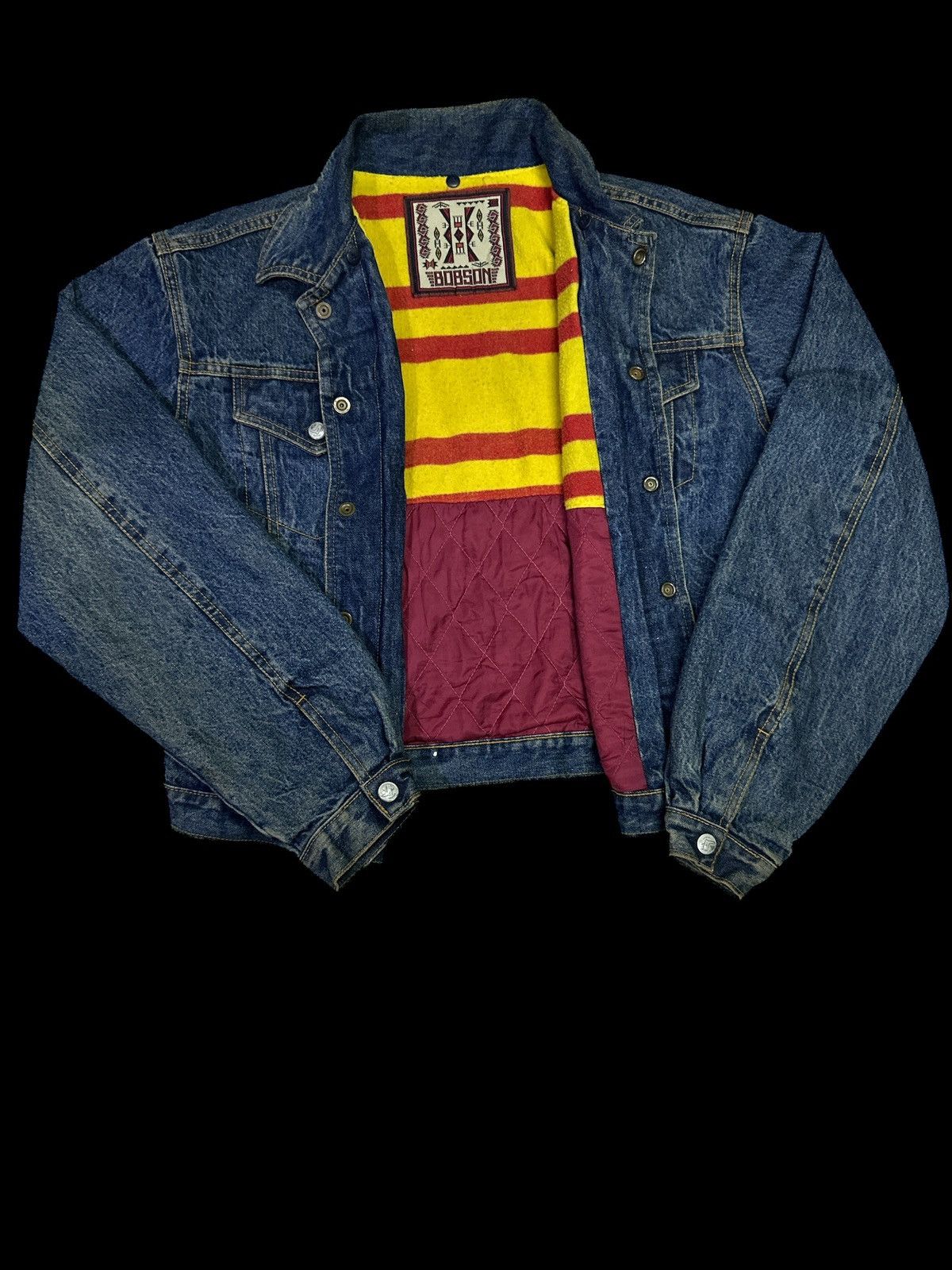 Vintage Vintage Bobson Linen Blanket Denim Jeans 💥 Size US L / EU 52-54 / 3 - 5 Thumbnail
