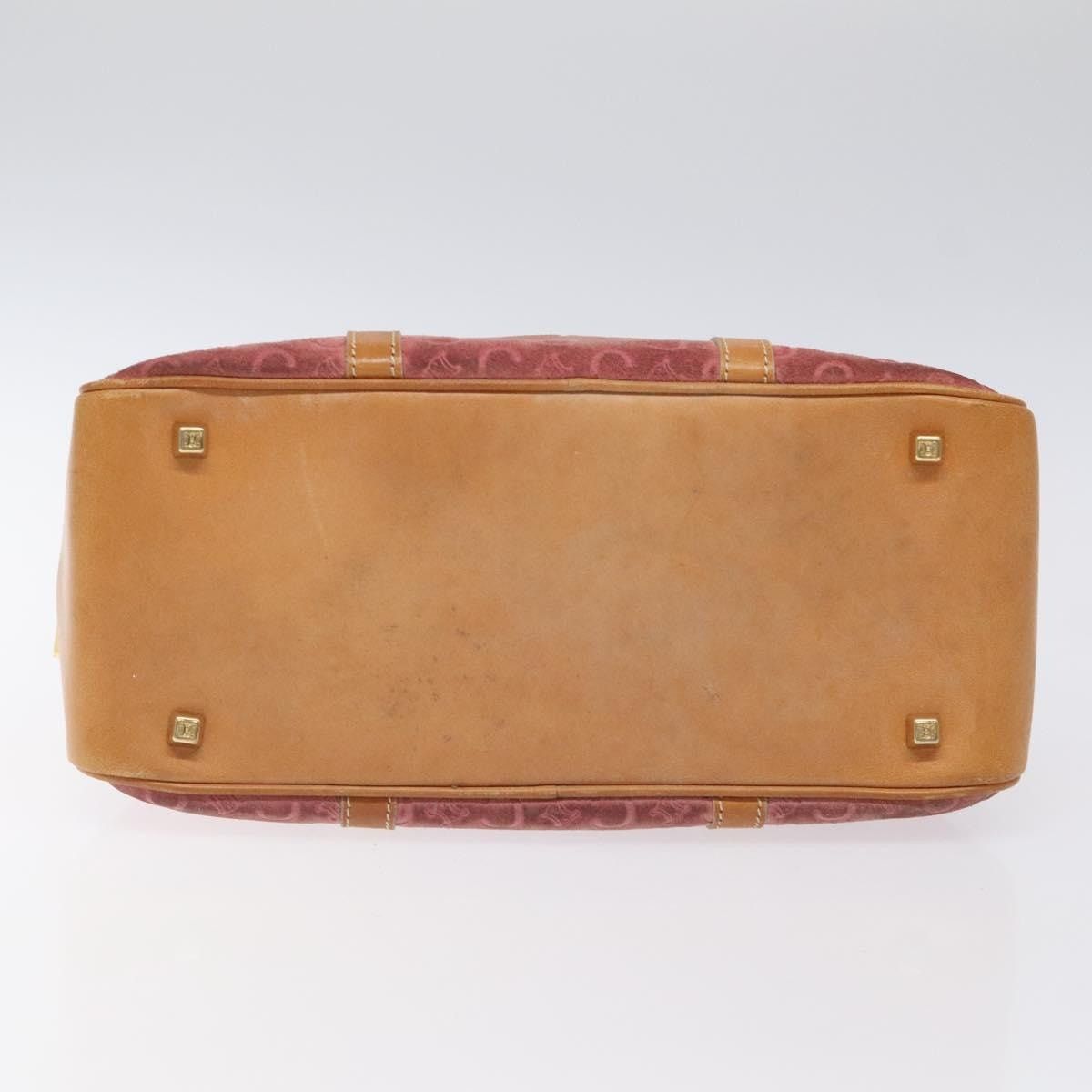 Celine CELINE C Macadam Canvas Hand Bag Suede Pink Gold Size ONE SIZE - 9 Thumbnail