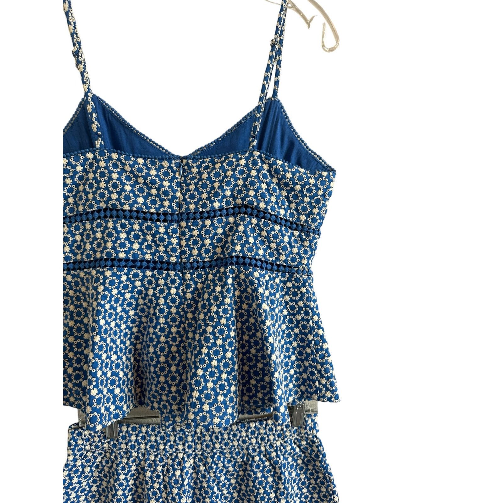 Other Blue White Floral Embroidered Blouse Shorts Set - Medium Size 30" / US 8 / IT 44 - 11 Thumbnail