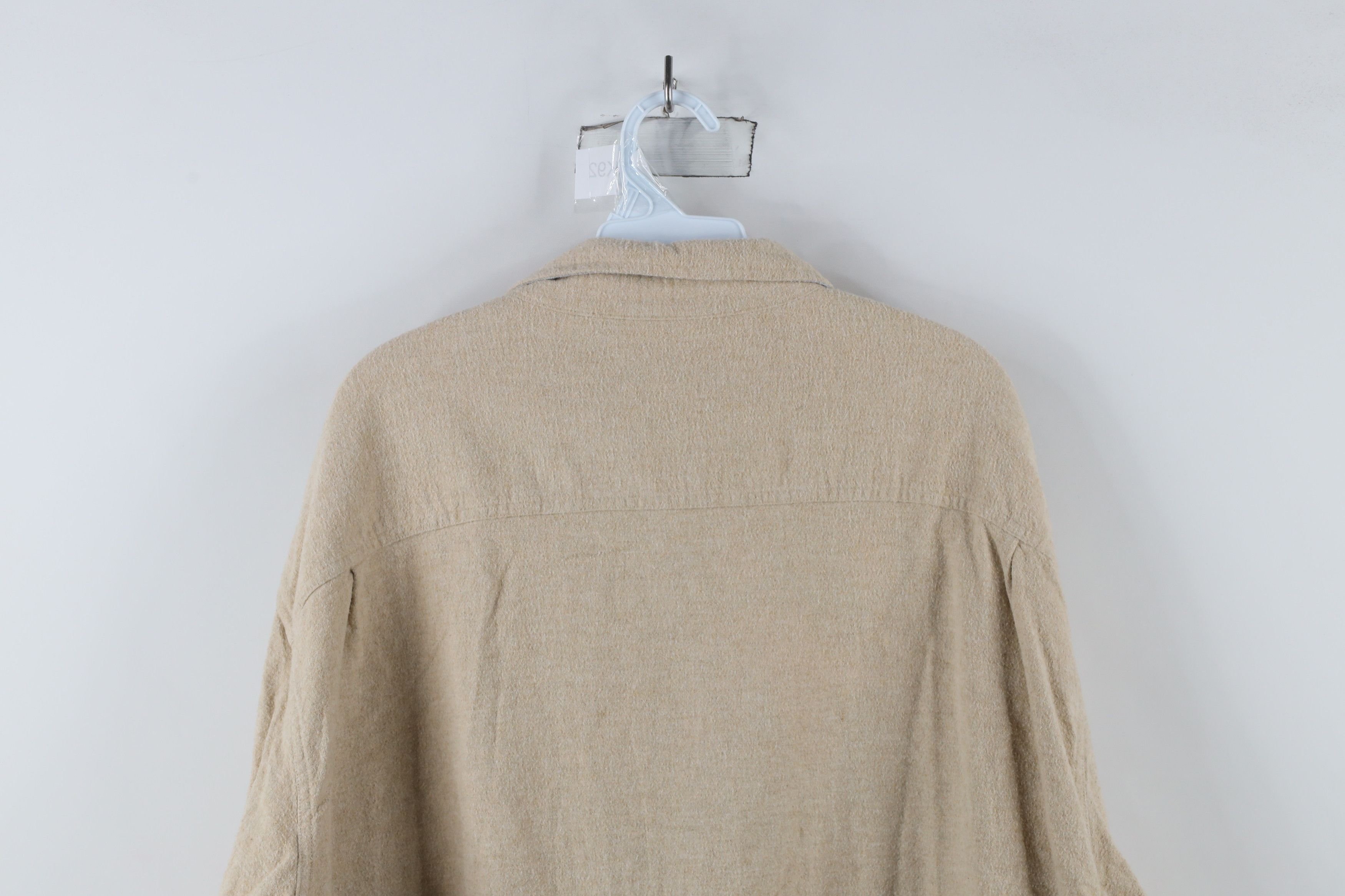 Vintage Vintage 90s Streetwear Chamois Cloth Button Shirt Beige Tan Size US XXL / EU 58 / 5 - 10 Thumbnail
