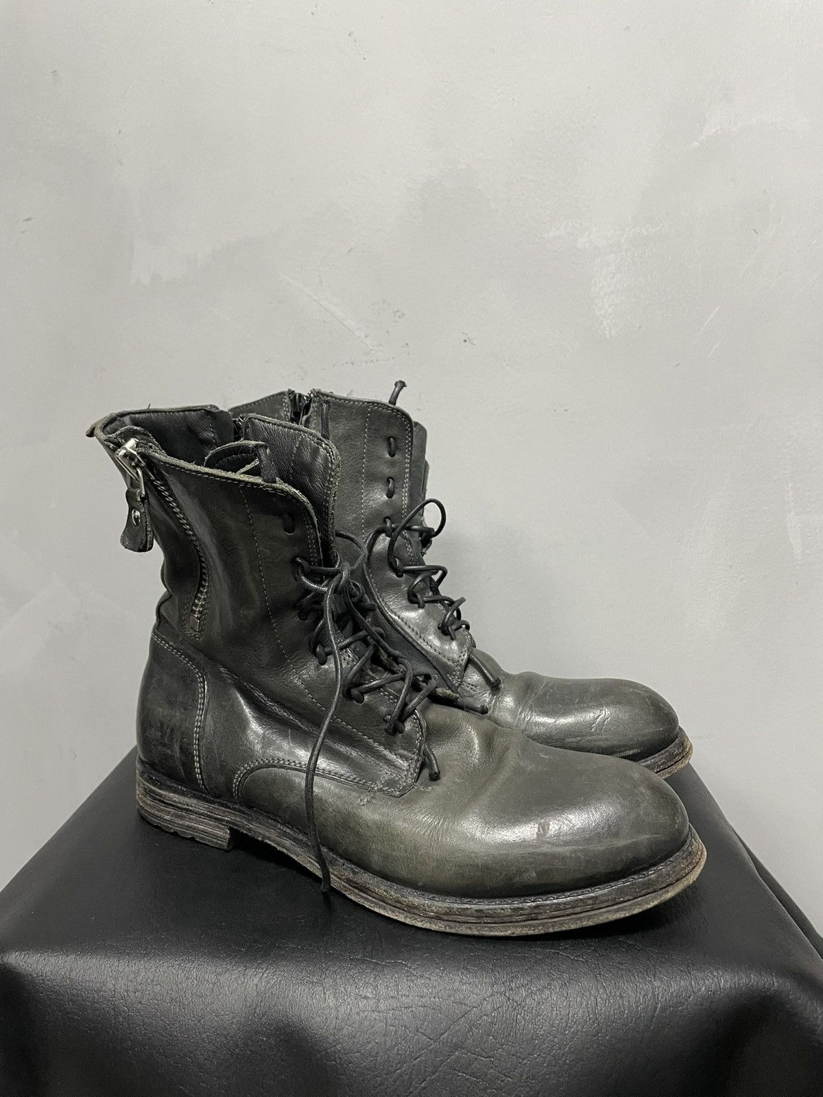 MoMA Mona avant garde combat leather boots hype Size US 5.5 / EU 38 - 1 Thumbnail