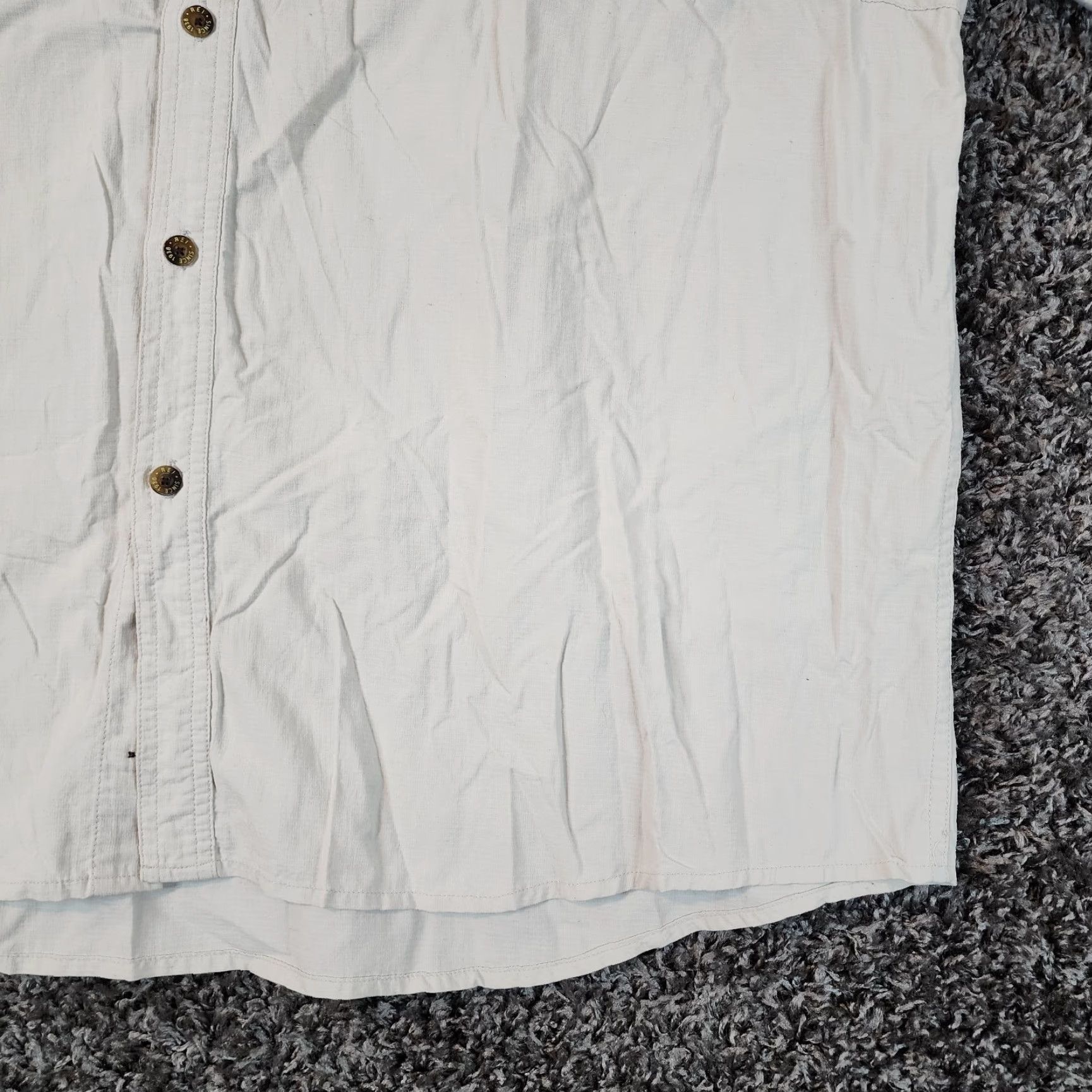 Vintage REI Shirt Mens Beige Short Sleeve Outdoor Vented Button-Up XL Mens Size US 36 / EU 52 - 2 Thumbnail