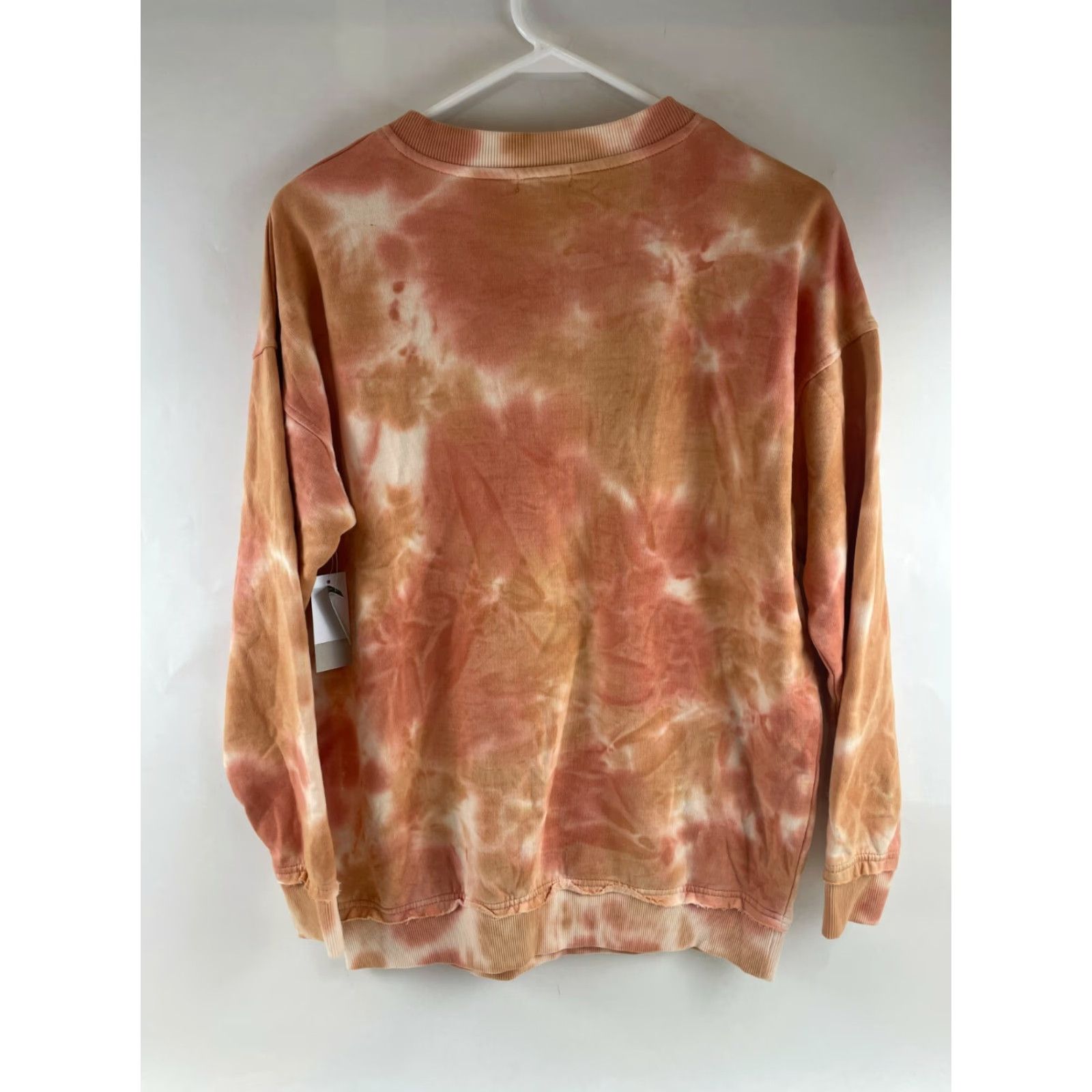 Vintage BP Sweatshirt Women's XS Pink Orange White Tie Dye Oversized Long Sleeve Crew Neck Pullover Modern Activewear Womens XS Sweatshirt Size XS / US 0-2 / IT 36-38 - 2 Thumbnail